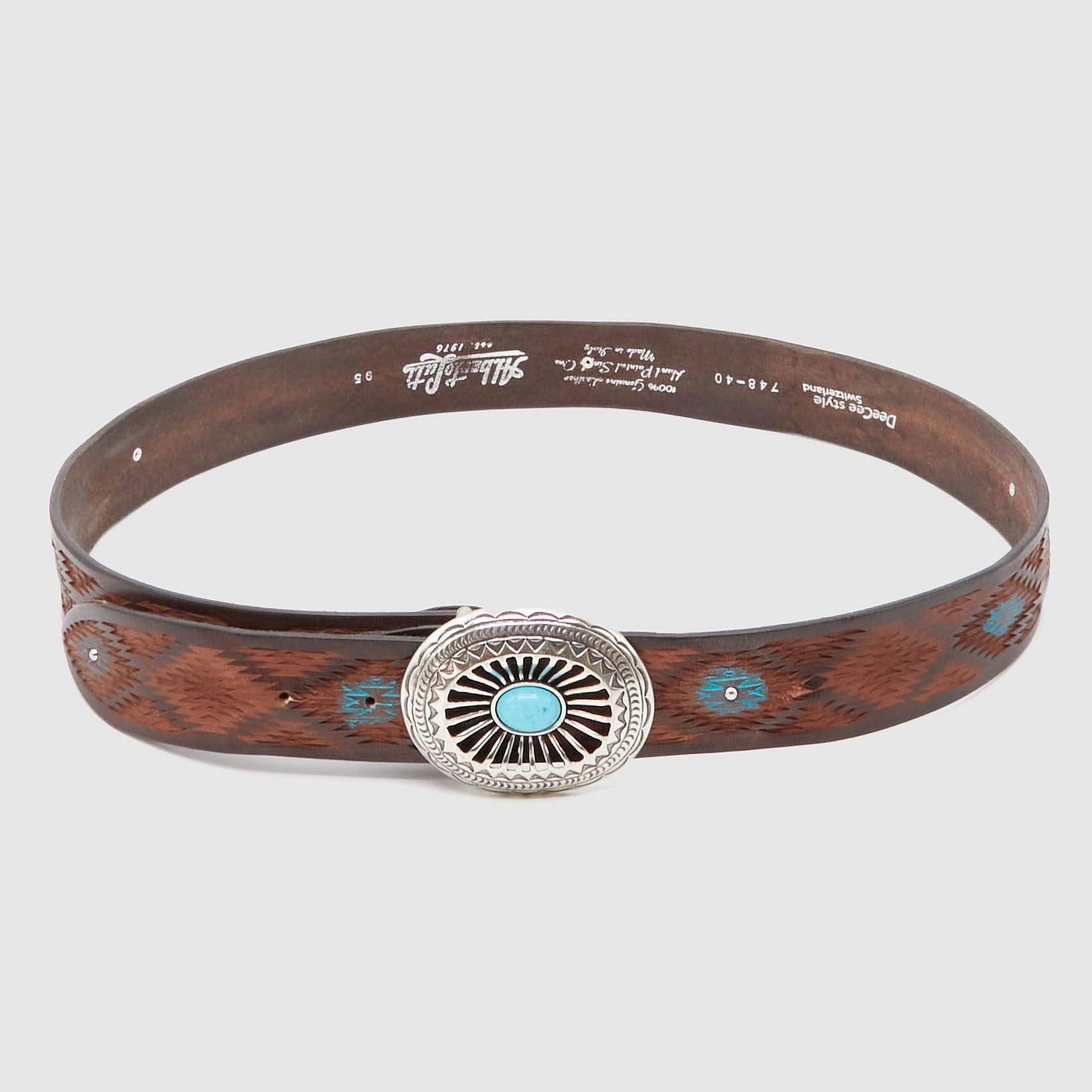 DeeCee style x Alberto Luti Unisex Hand Painted Western Belt with Western Buckle