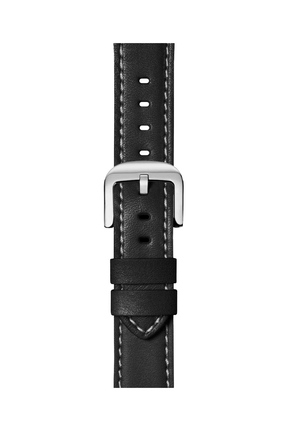 LEATHER STRAP 22mm Black