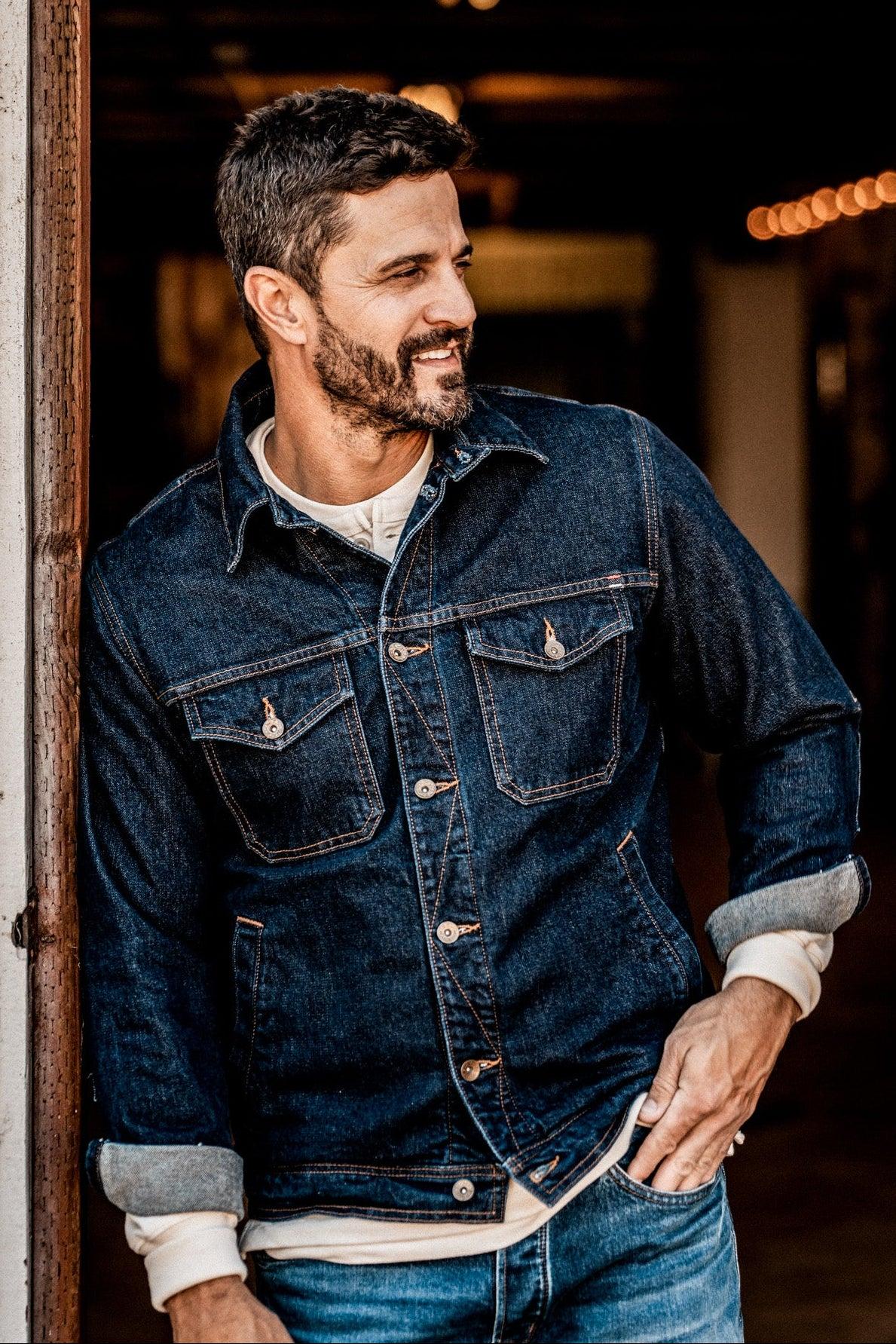 Men | Artcher Jacket | 14oz Broken Twill Denim - Ocean
