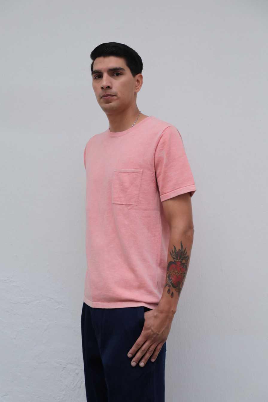 Yogi S/S Pocket Knit Tee Dusty Rose