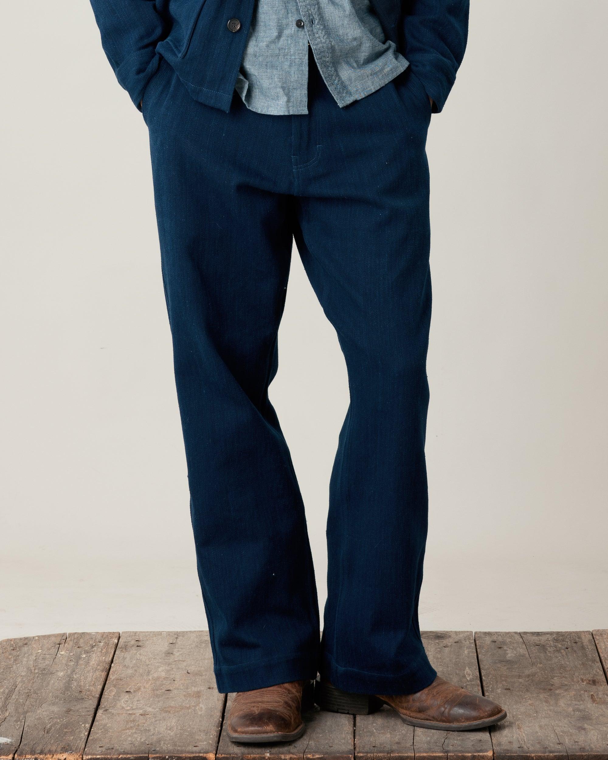 Tamal Pant Cotton Twill Denim in Indigo