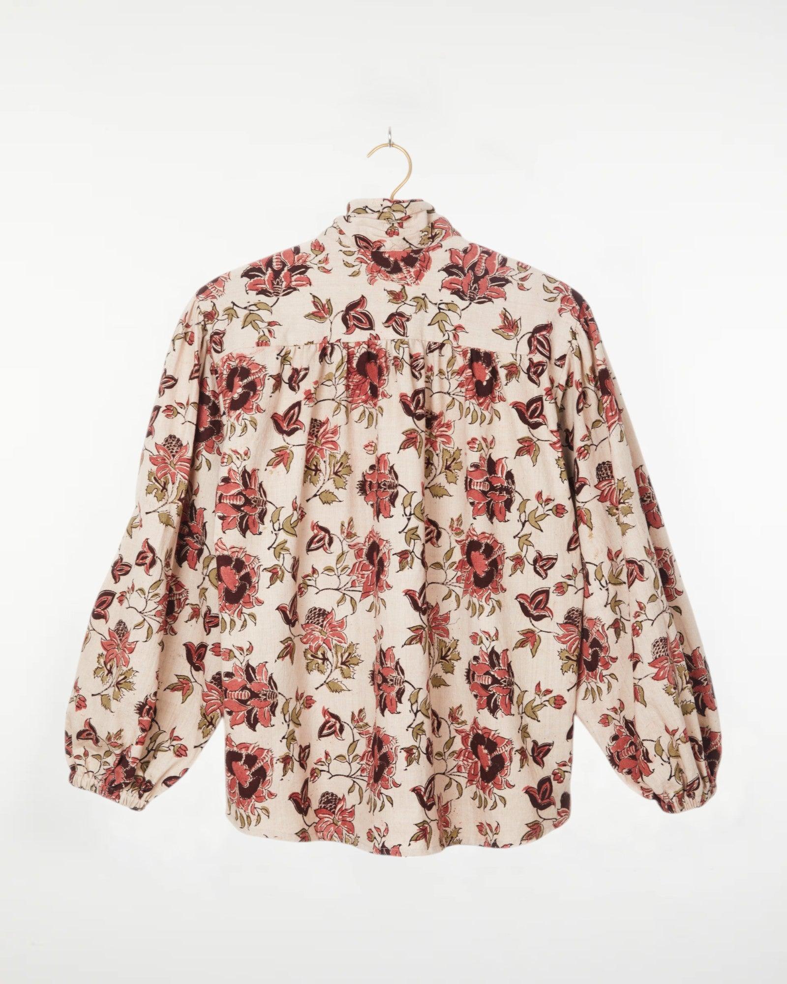 Sabrina Top Kora Floral Print in Madder