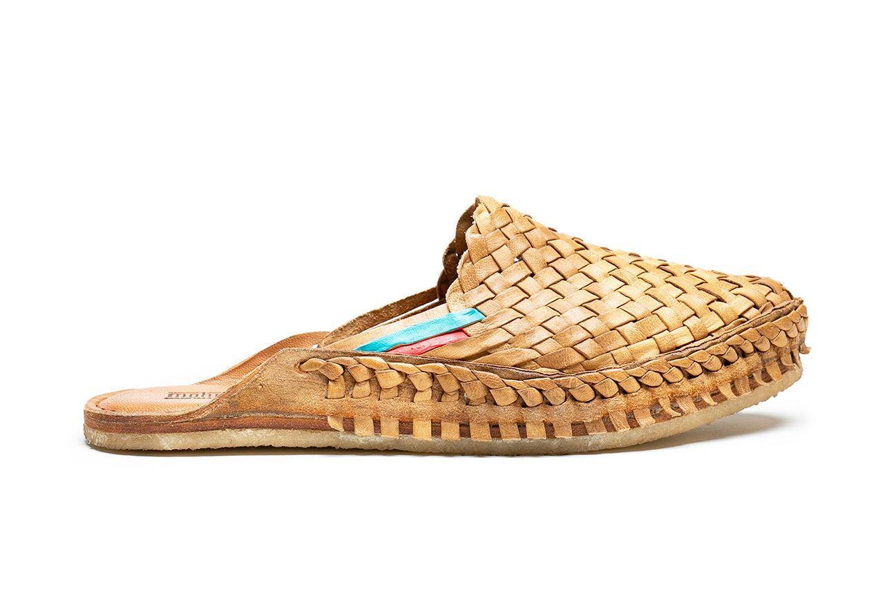 Men's Woven City Slipper / Honey with Stripes