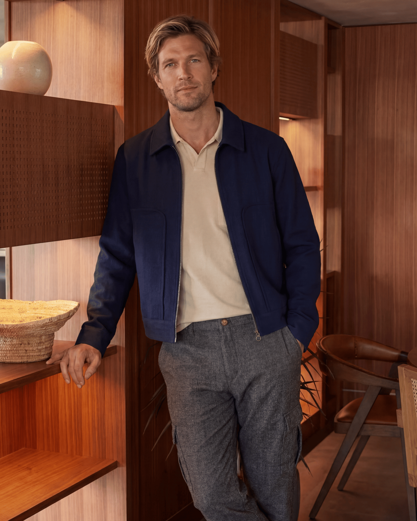 SANJU RETRO JACKET - DENIM TWILL IN INDIGO