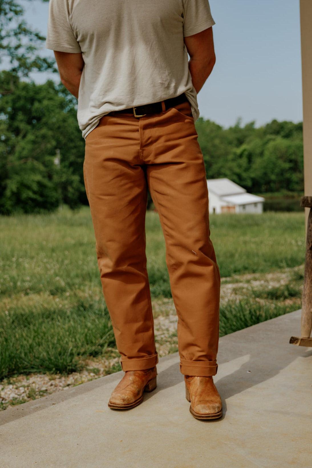 Stratton Taper Fit Jeans - 13oz Brown Duck Cloth