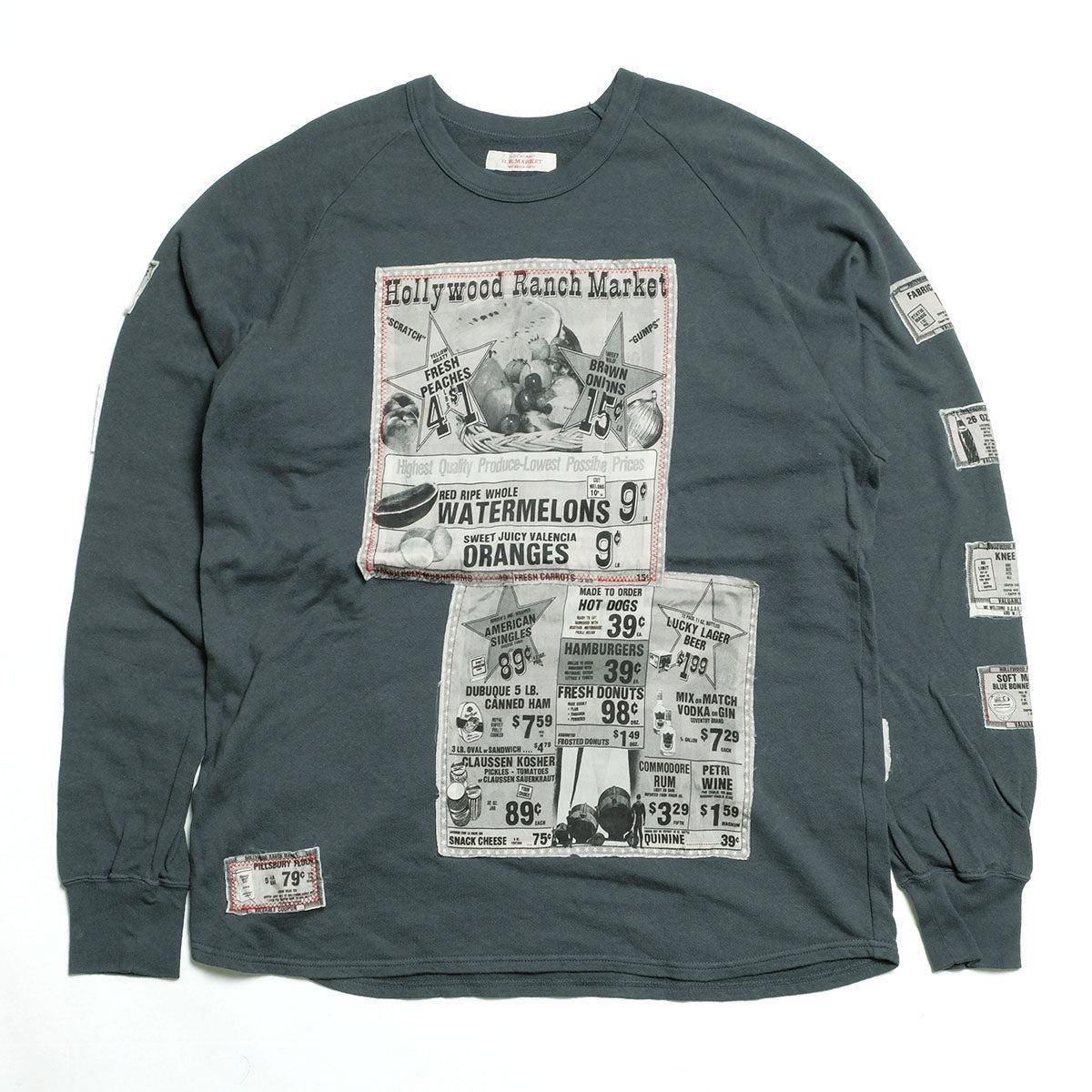Gauze Urake Advertising Patchwork Long Sleeve - 1019324