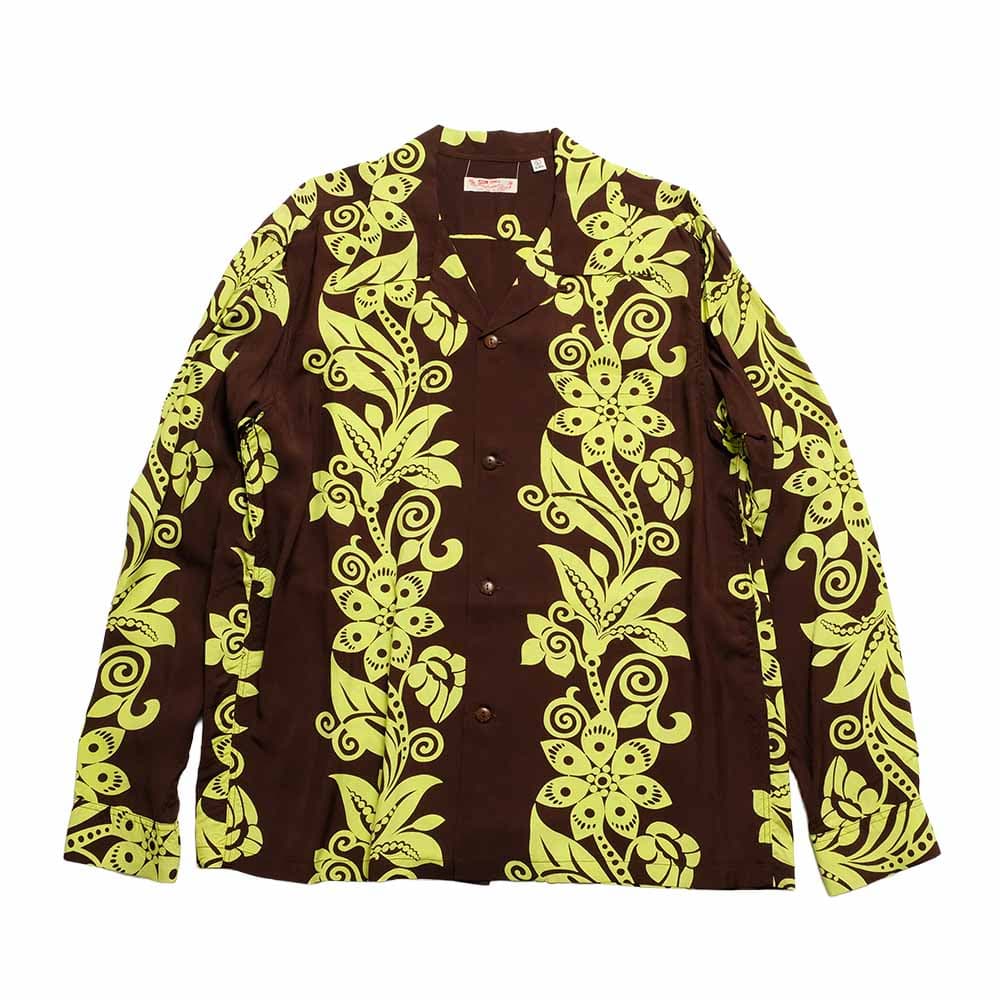STORE LIMITED - L/S RAYON HAWAIIAN SHIRT - PICTOGRAPH FLOWER - SS39616LS