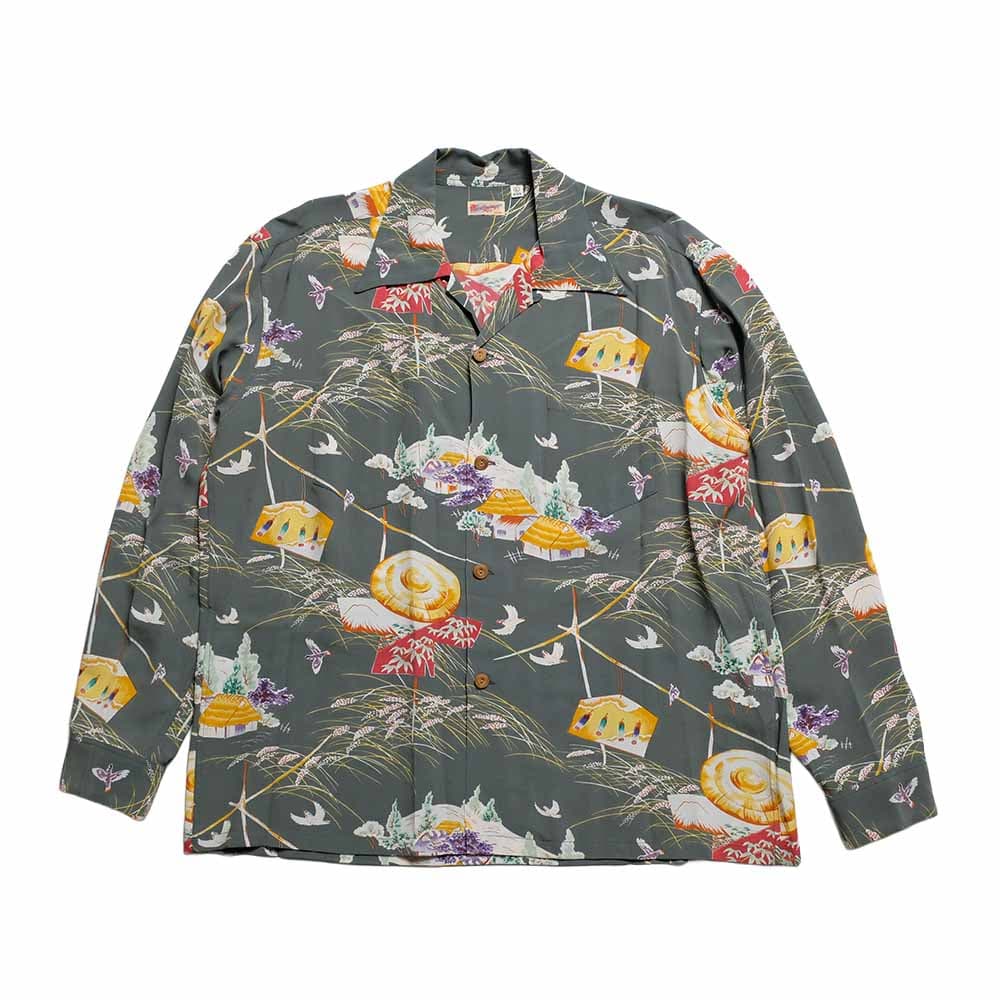 HINOYA EXCLUSIVE - L/S RAYON HAWAIIAN SHIRT - SCARECROW - SS39623HYL