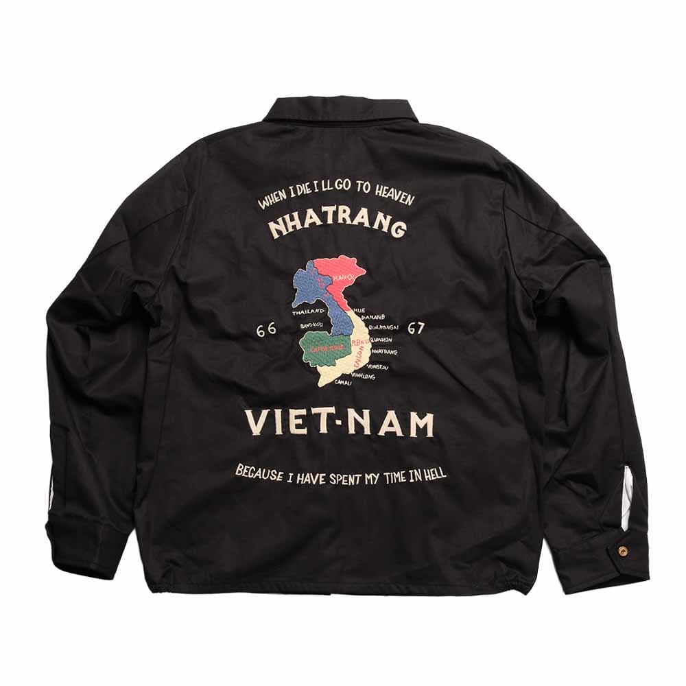 Late 1960s Style Cotton Vietnam Jacket - VIETNAM MAP - TT15977