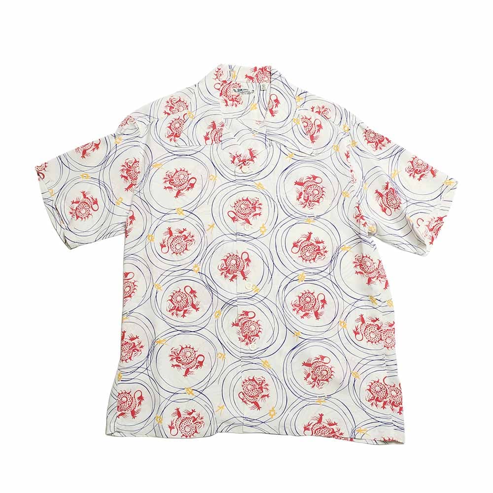 S/S RAYON HAWAIIAN SHIRT - DRAGON GRID - SS39617