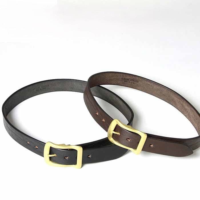 TOCHIGI LEATHER BELT - Gold Color Buckle - LE-3055