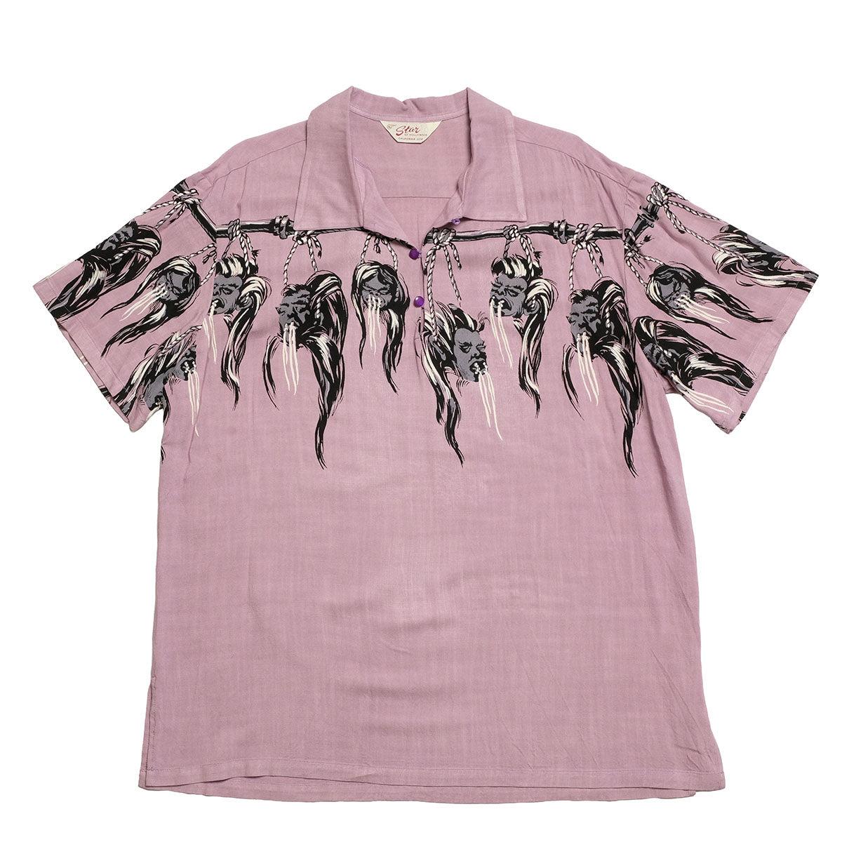 HOPSACK RAYON PULLOVER SHIRT - SHRUNKEN HEAD - SH39704