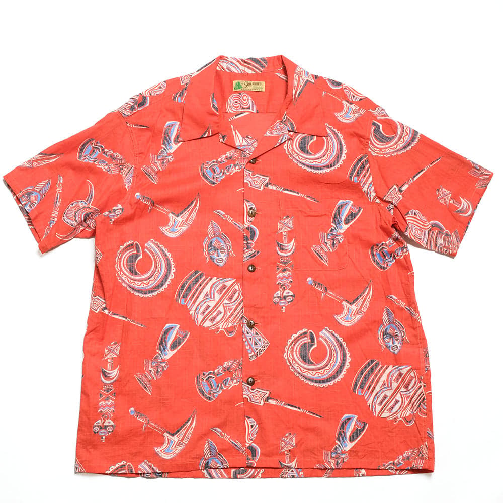 COTTON LINEN SLUBYARN OPEN SHIRT - NATIVE MASK - SS39502