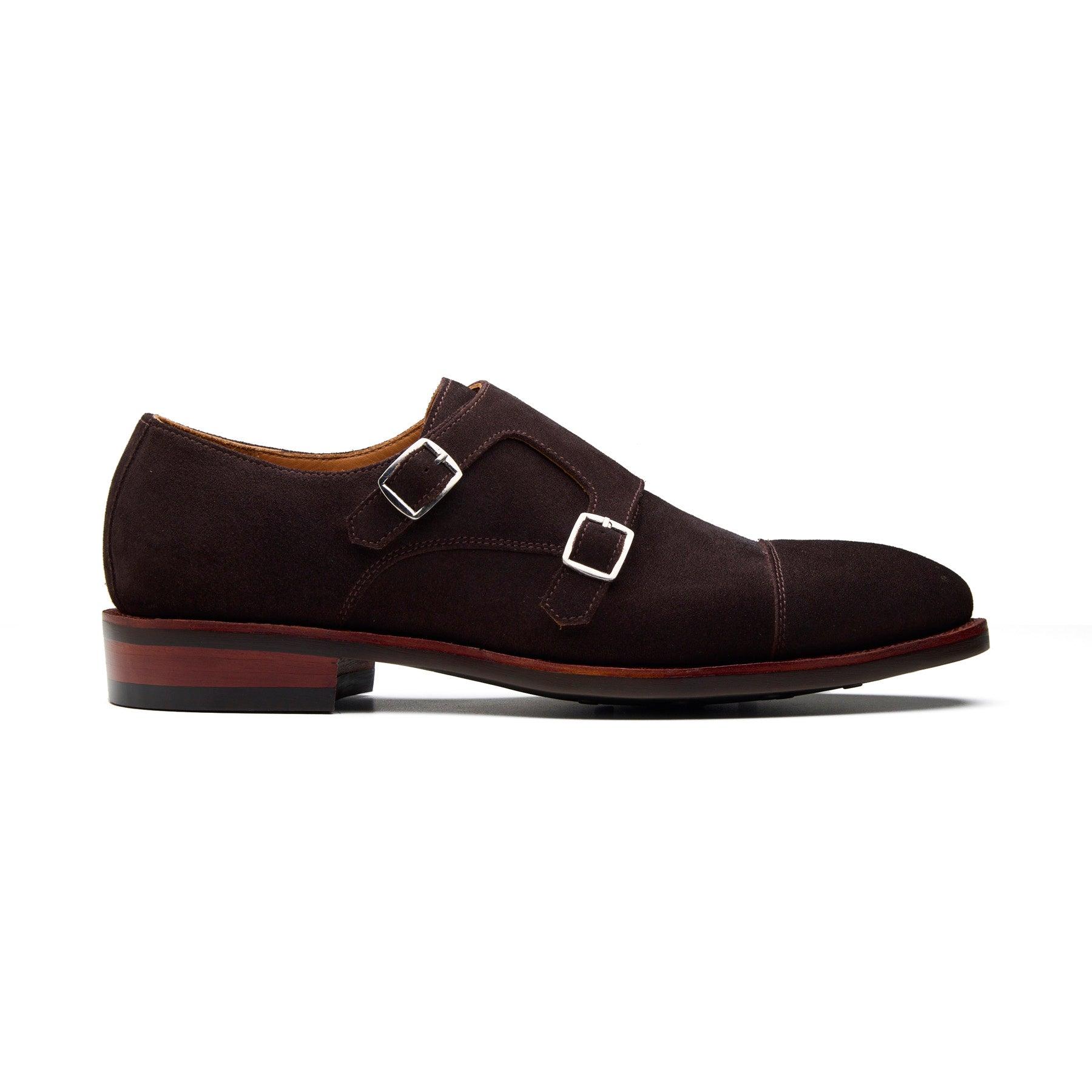 Arnold, Double Monk Strap - Brown Go Rain Suede | Summer Classics