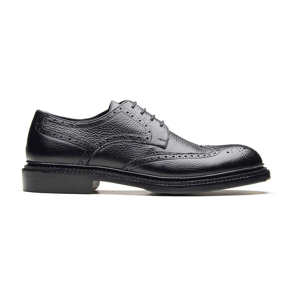 Rudolph-X, Wingtip Derby - Black Milled Grain | New Age