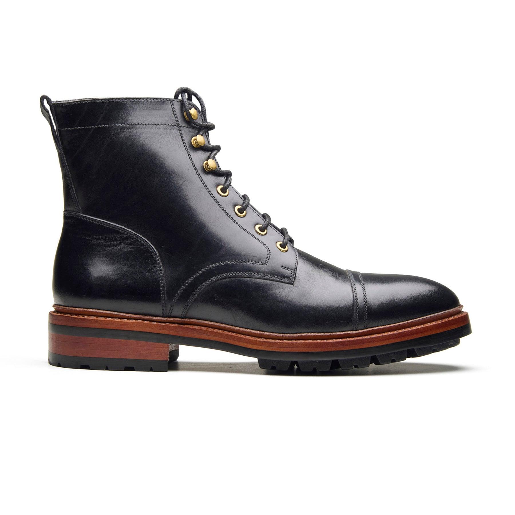 Dixon, Cap-Toe Derby Boot - Black Chromexcel | Hand Welted Service Boots