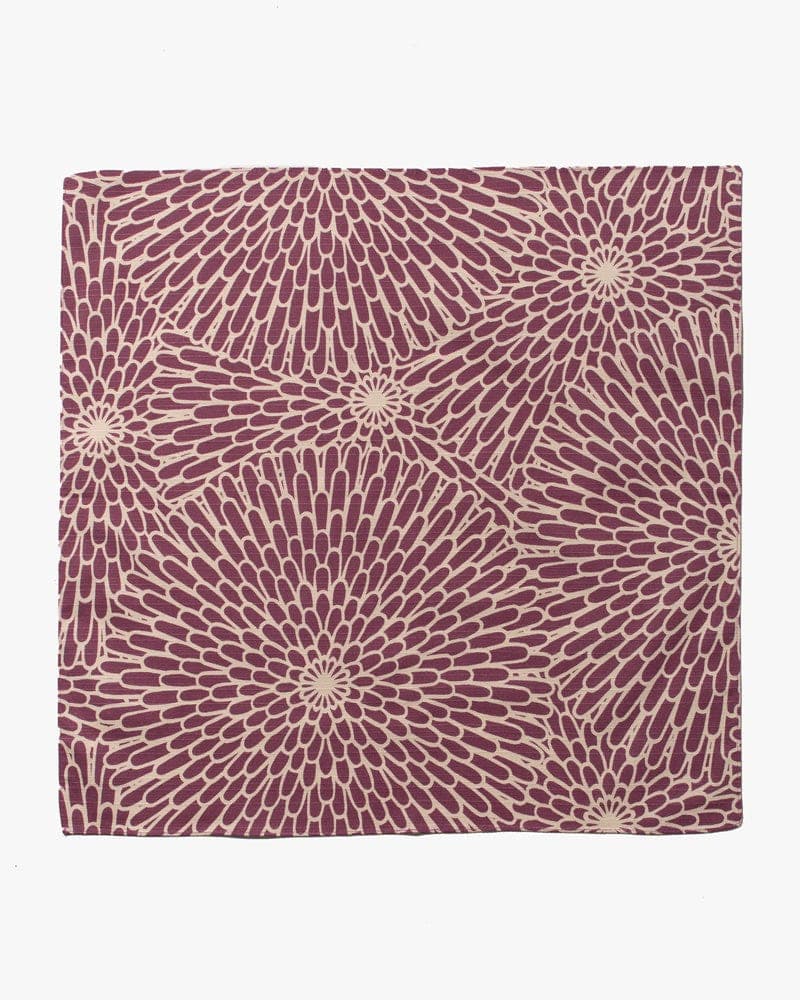 Modern Furoshiki, Musubi, Reversible, Chrysanthemum Soft Purple and Blue, 19 x 19