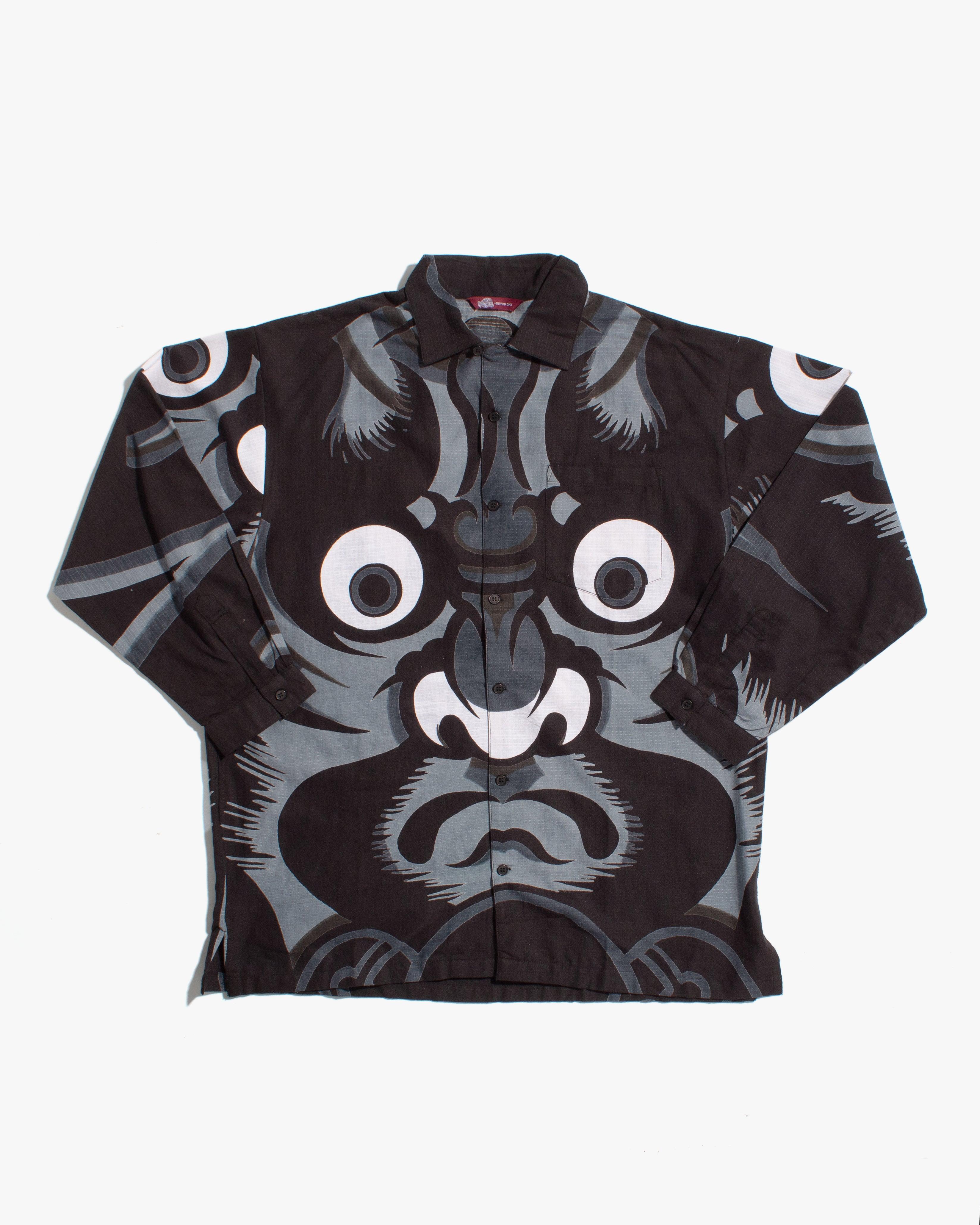 Shirt, Long Sleeve Button-Up, BK Daruma