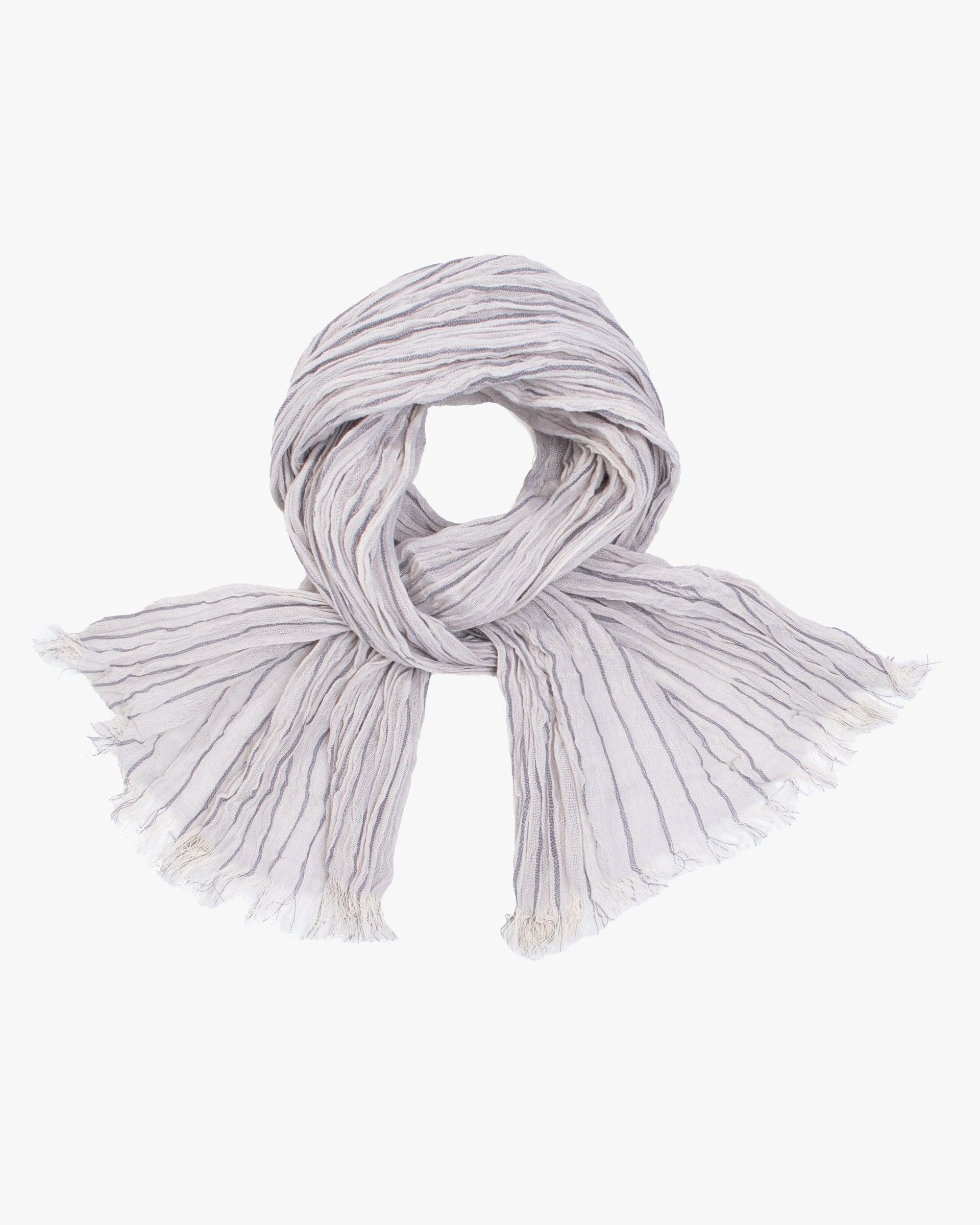Scarf, Linen Cotton Tenugui, Ice Gray