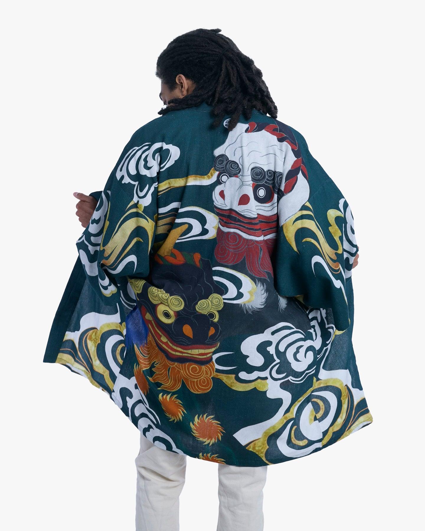, Long Haori Robe, Green