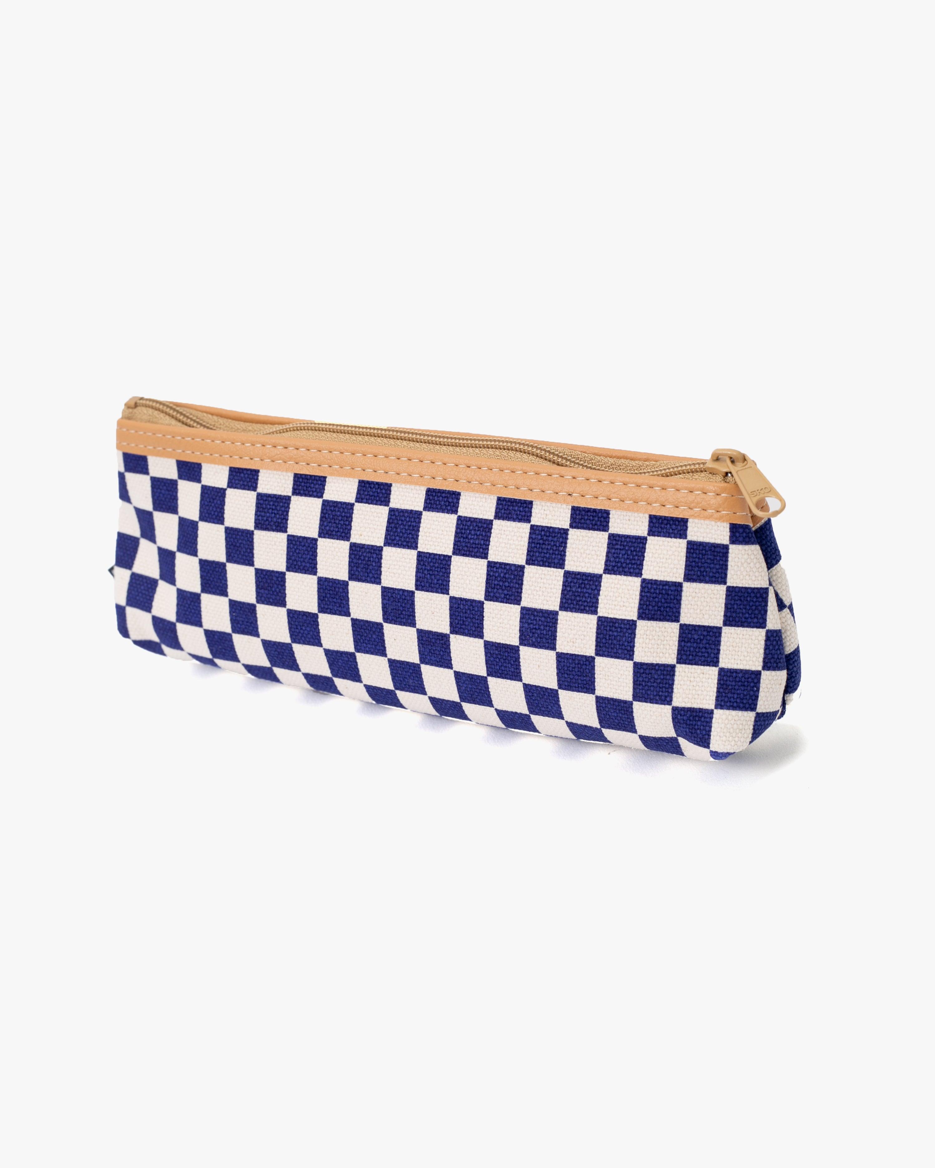 Bag, Pencil Pouch, Blue Ichimatsu