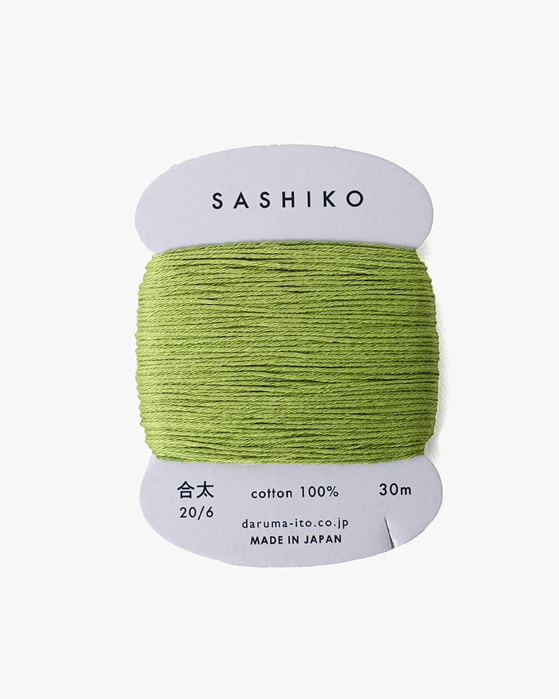 Daruma, Sashiko Thread 30m, Grass Green