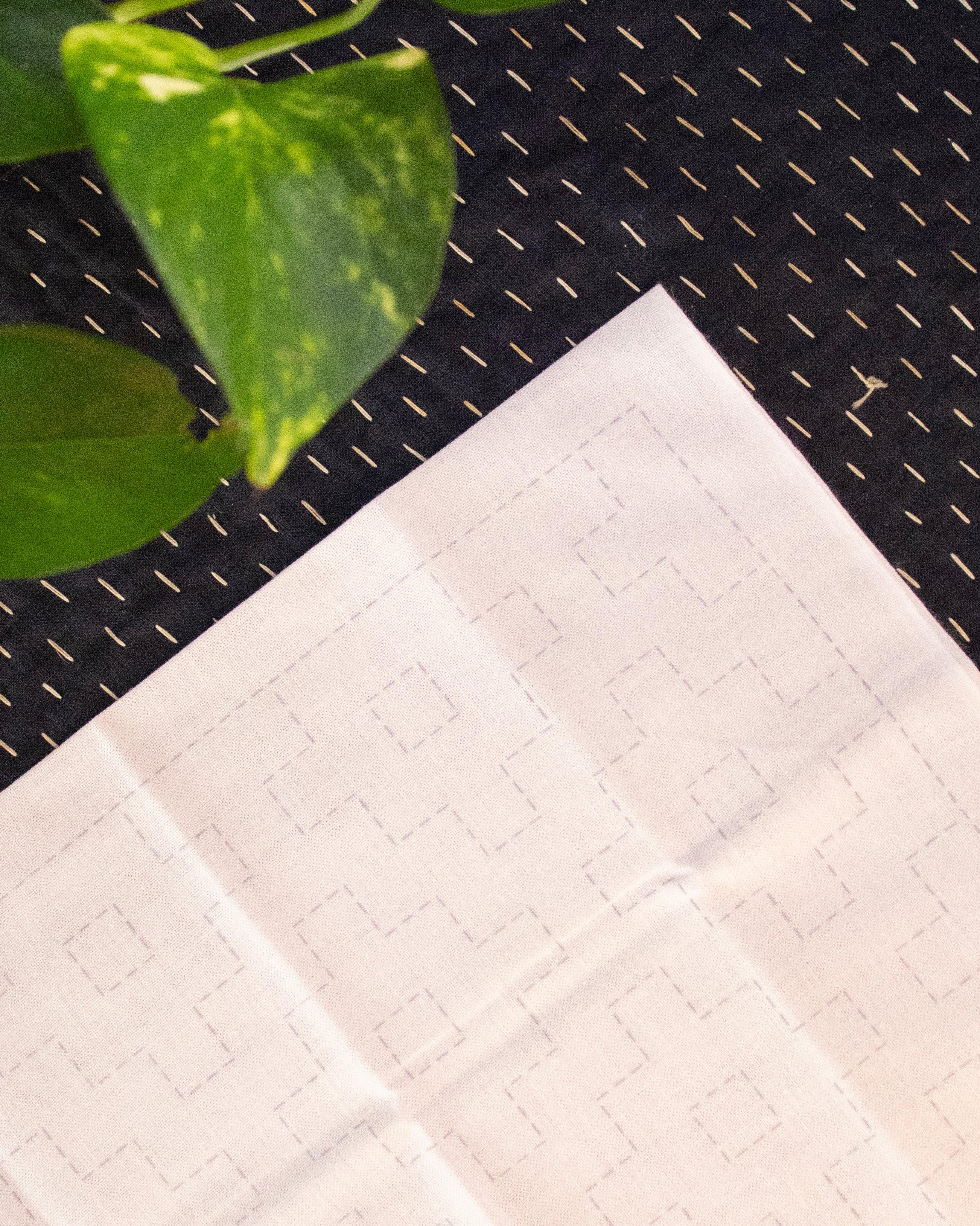 , Hana-Fukin Sashiko Sampler, Kakinohana, White