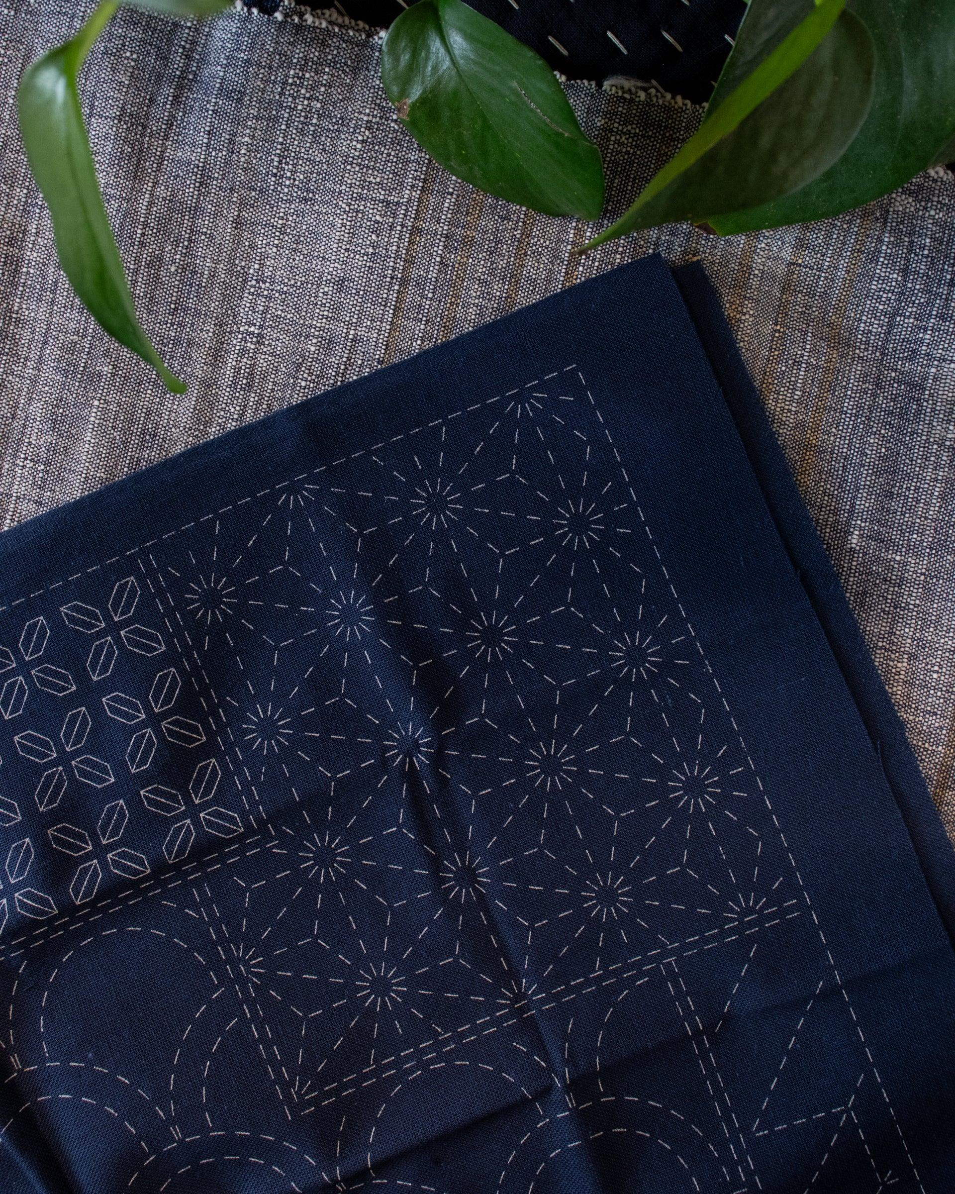 , Olympus, Hana-Fukin Sashiko Sampler, Combo, Navy