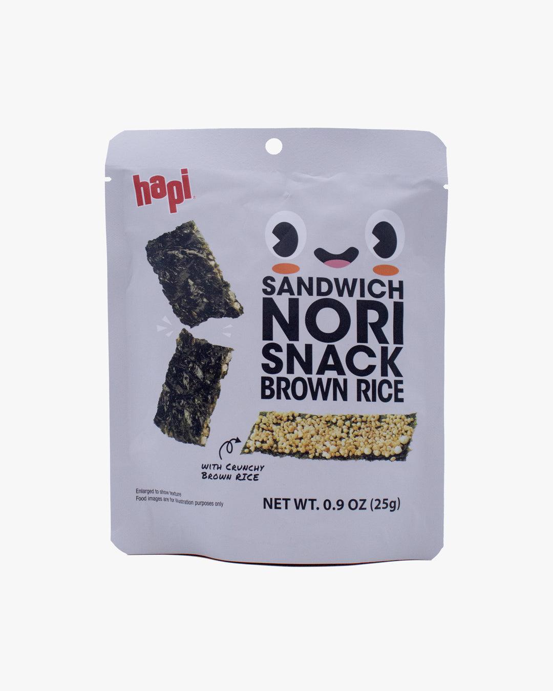 Hapi, Sandwich Nori Snack, Brown Rice