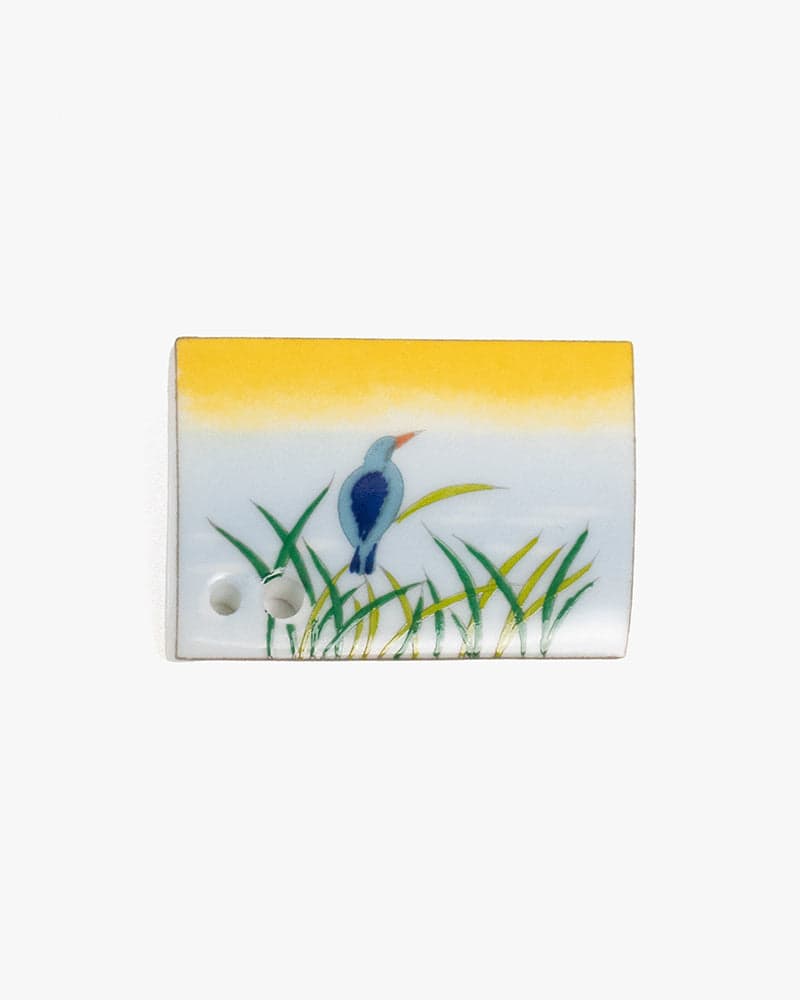 Incense Holder, Porcelain Tile, Kingfisher