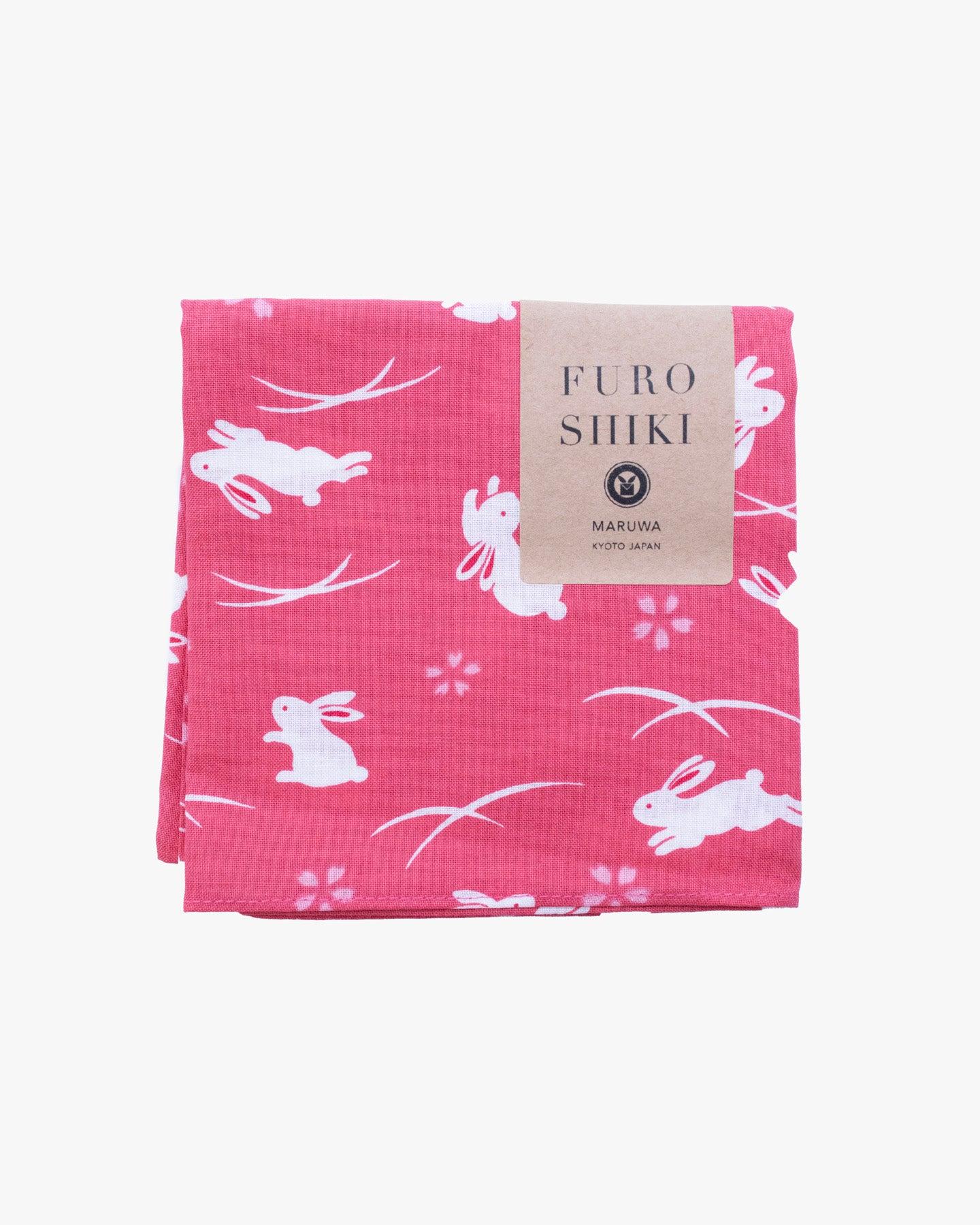 Seiranfuroshiki, Maruwa, Celebration Cherry Blossom and Rabbit , Shaku-mi-haba