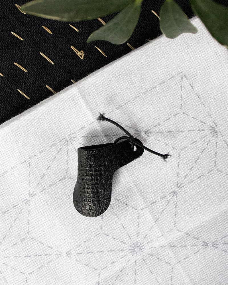 Leather Thimble, Black