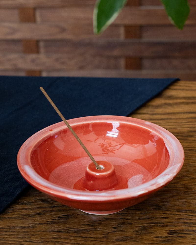 Incense Holder, Wheel, Crimson