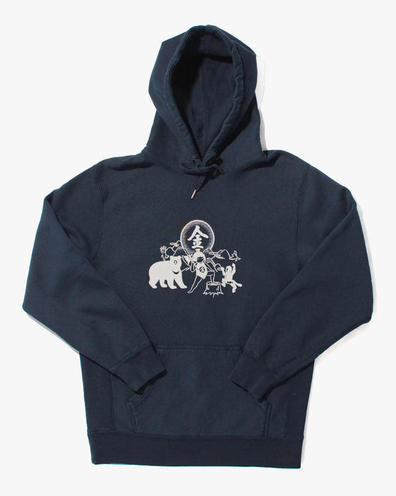 Kiriko Original Hoodie, 13oz Cotton, Printed Kintaro, Navy