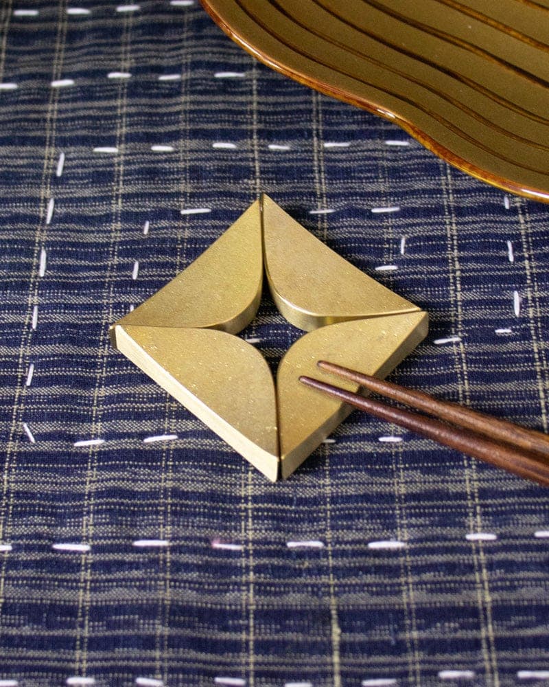 Brass Chopstick Rest, Twinkle, Set of Four