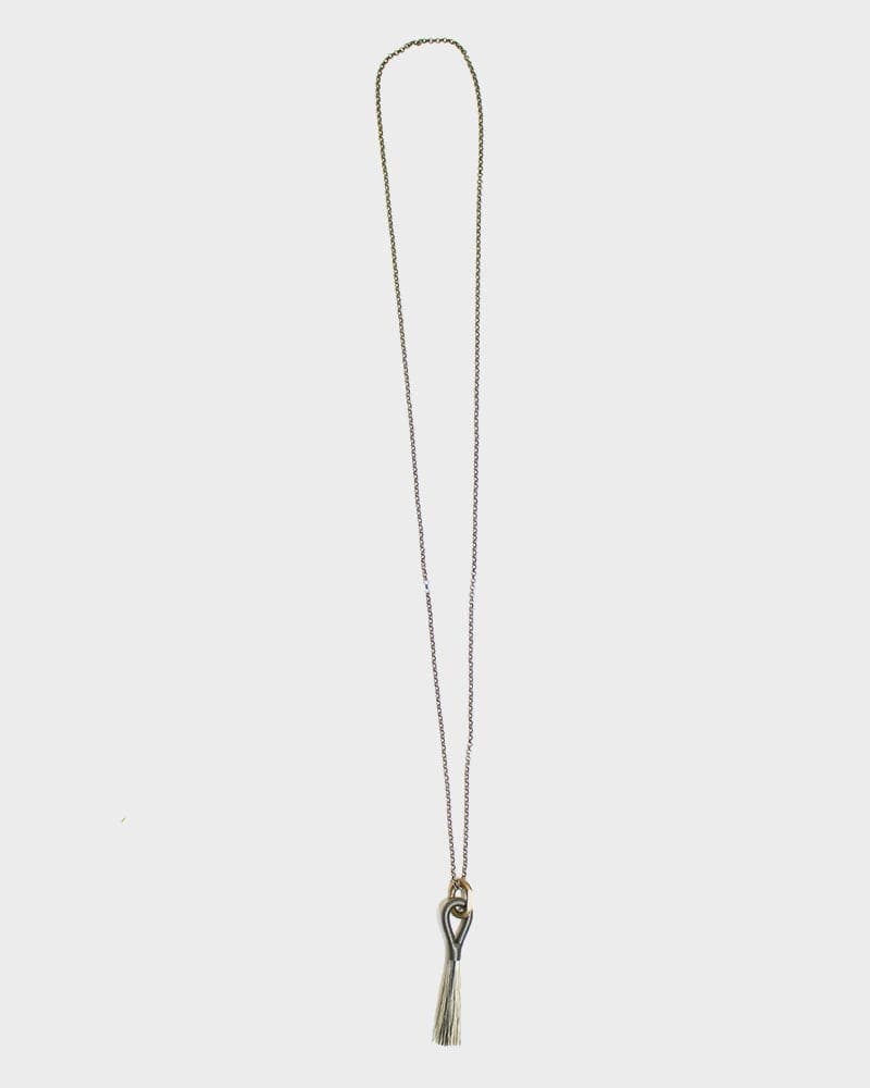 Necklace, Horse Tassel, Grey and Grey
