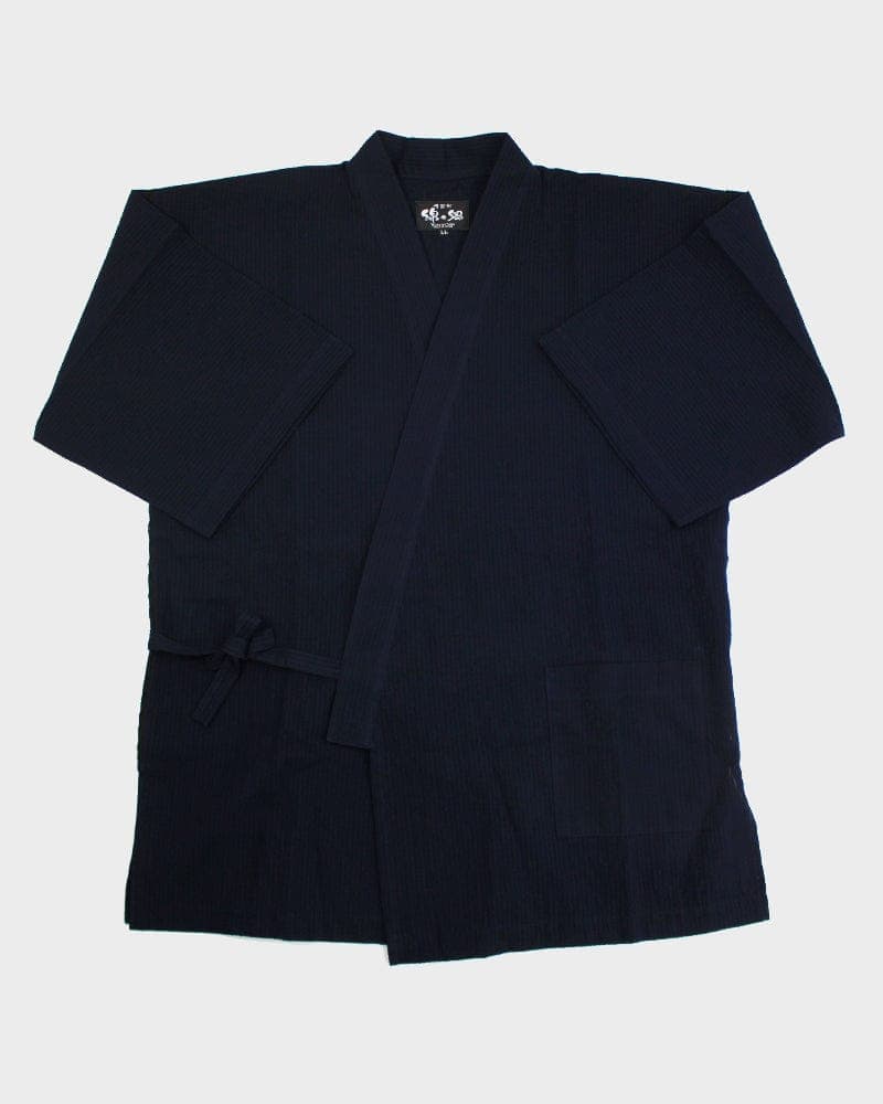 Jinbei Set, Chijimi Weave, Dark Indigo