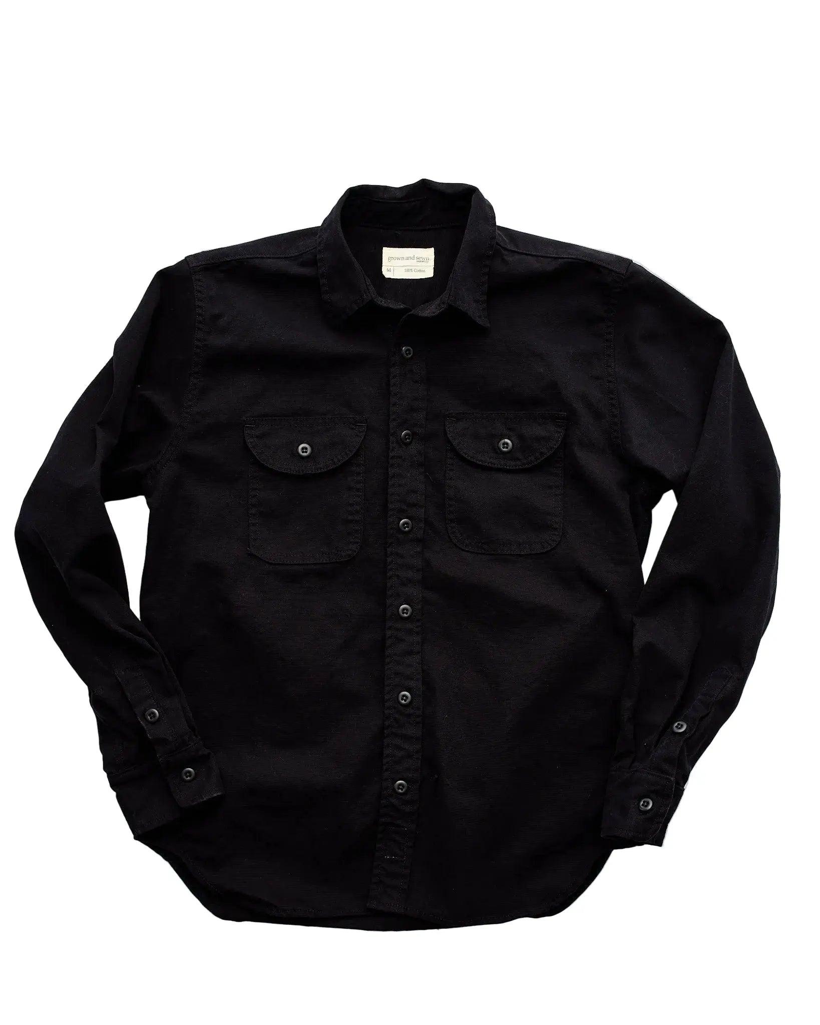 Walsh Work Shirt - 8 oz. Brushed Canvas - Black