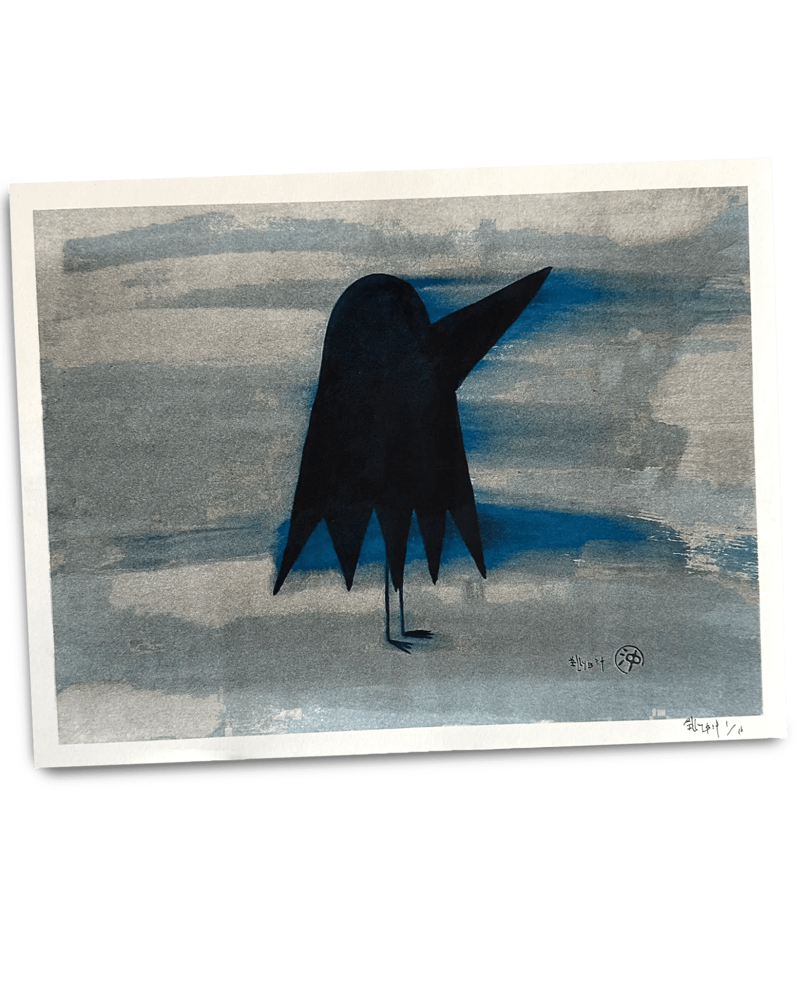 Water Illies Risograph Print - Bird