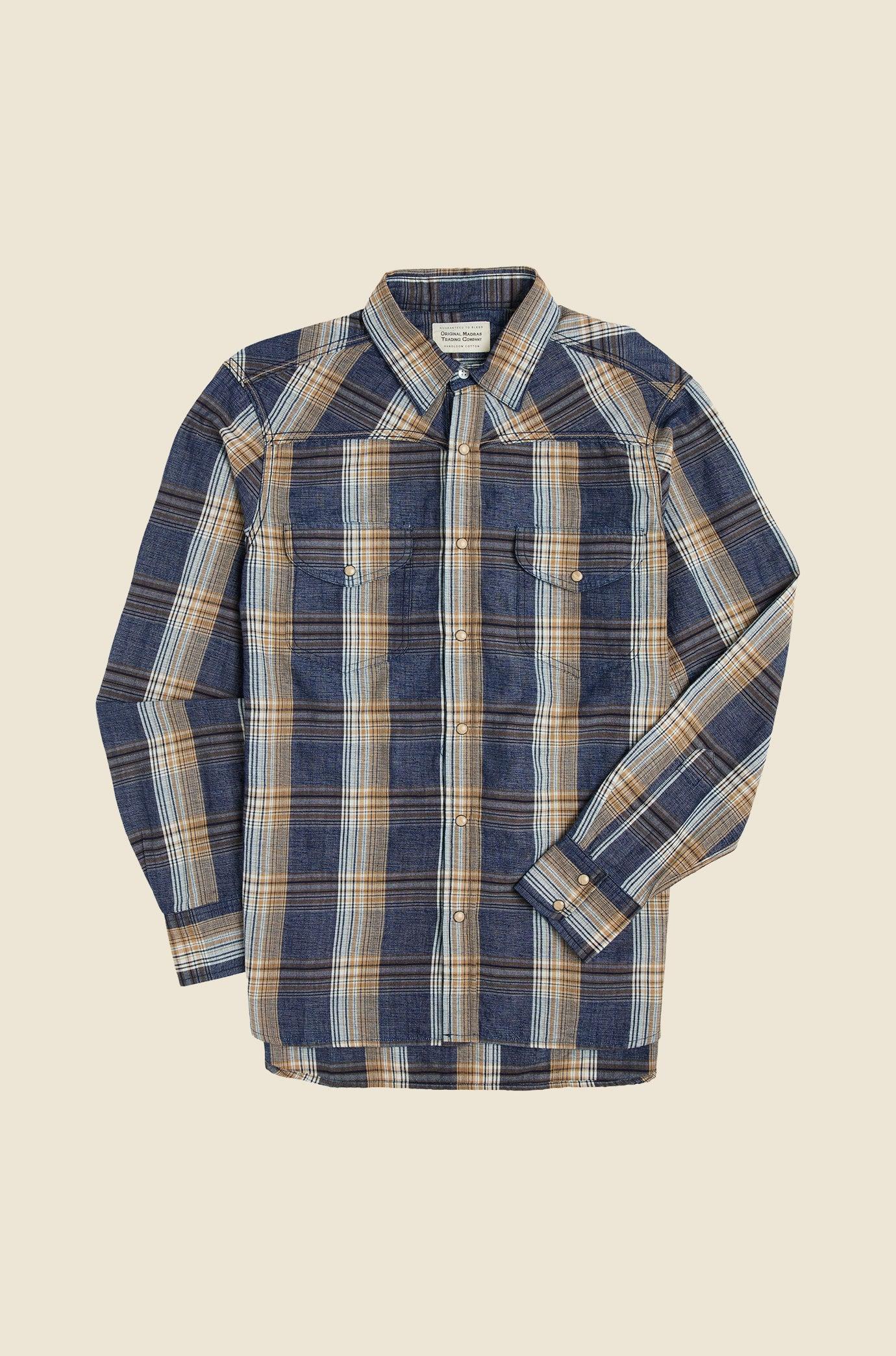 N°107 Western Straight Collar Long Sleeve Shirt