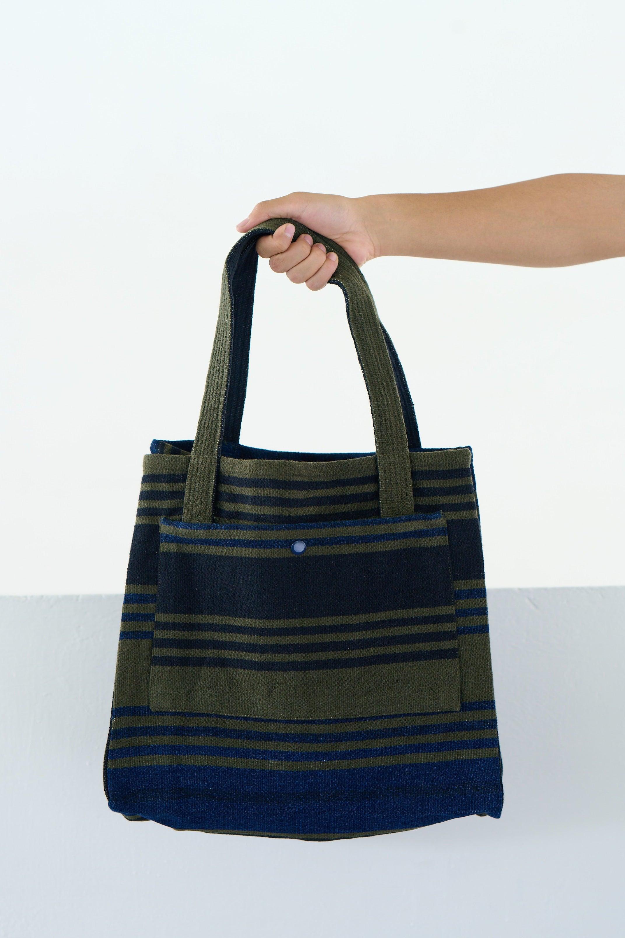 N°185 Mat Weave Open Top Tote Bag