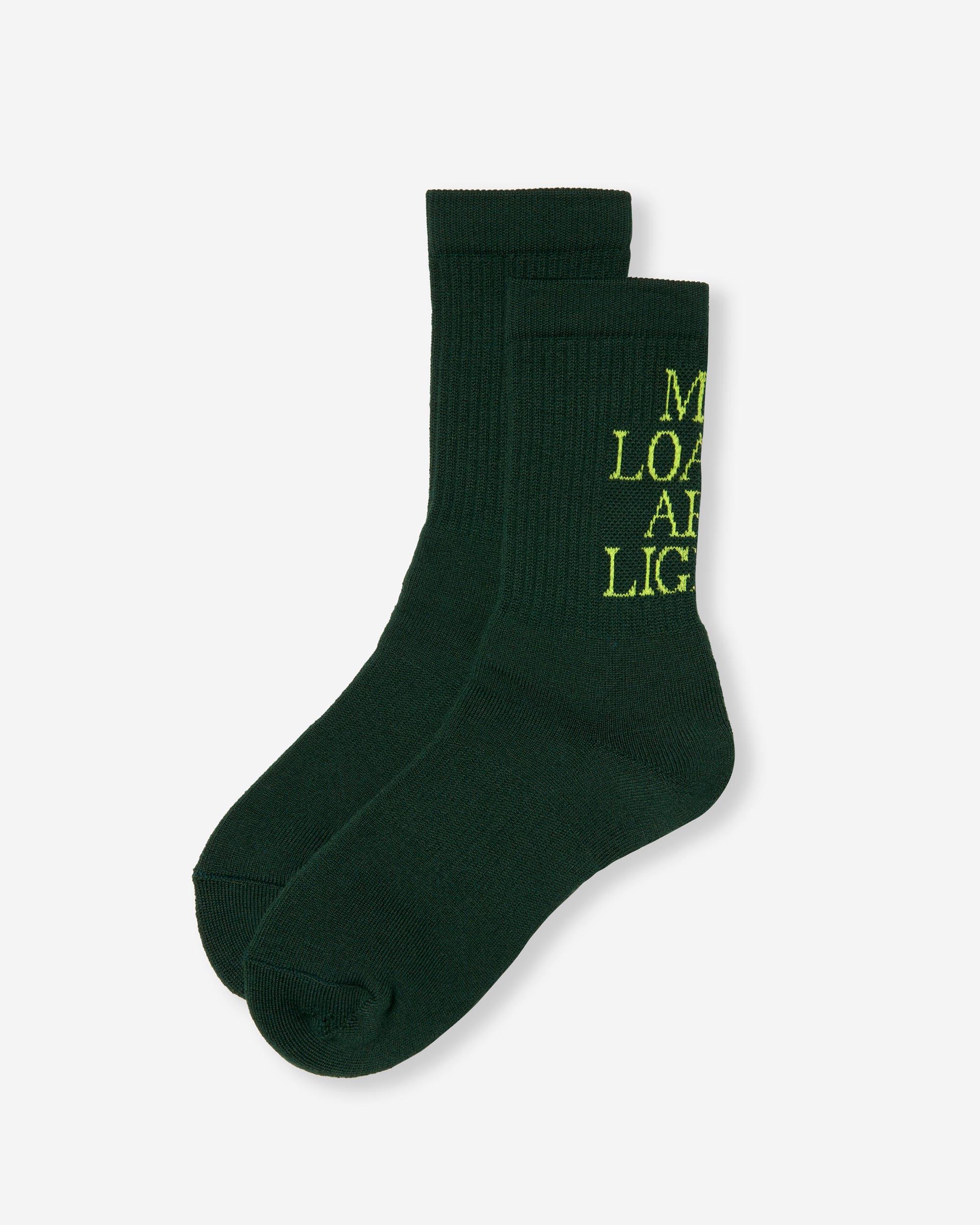 TEXT "M.L.A.L" Socks - Chlorophyll