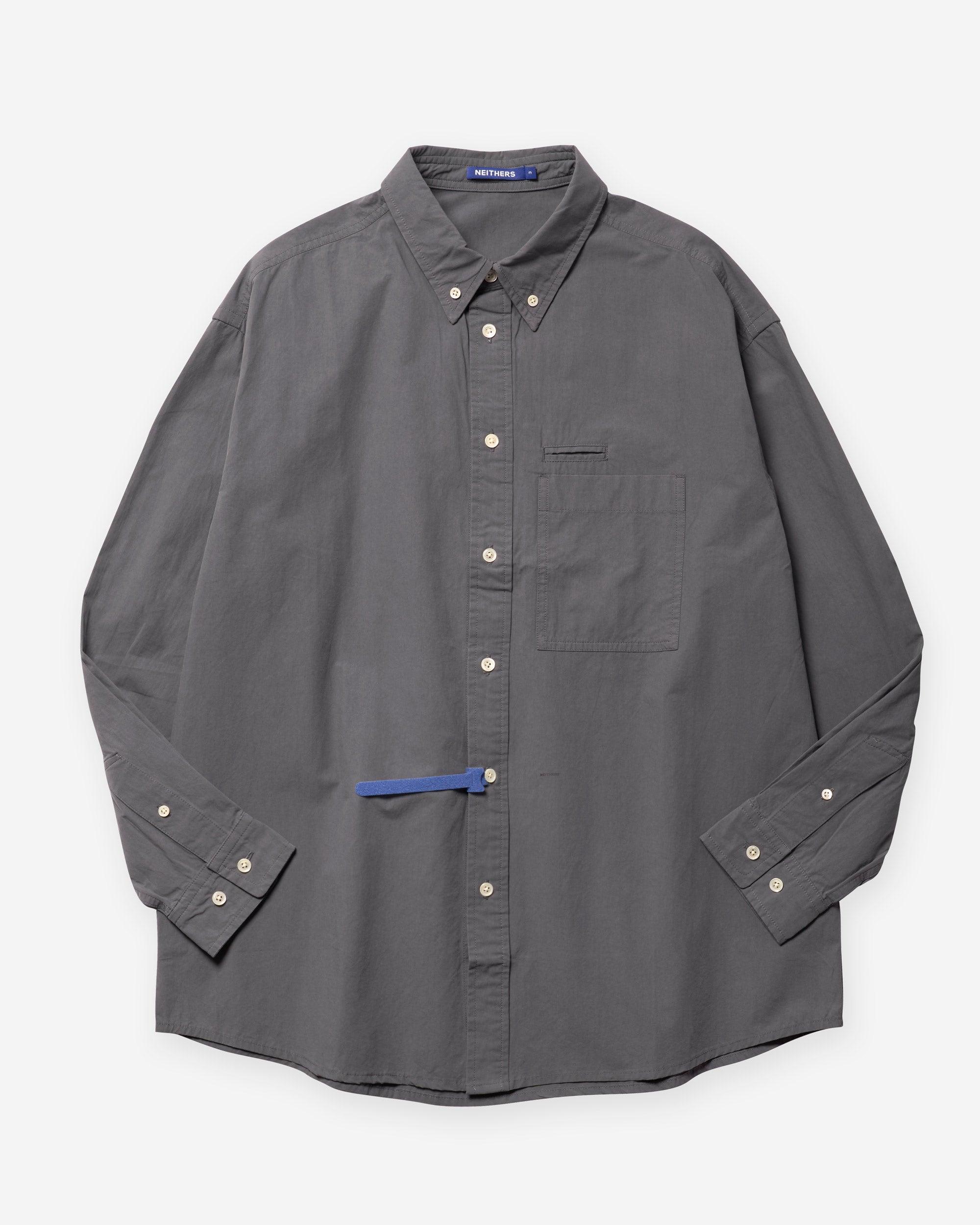 Reimagined Salary Man Signature L/S Shirt - Charcoal