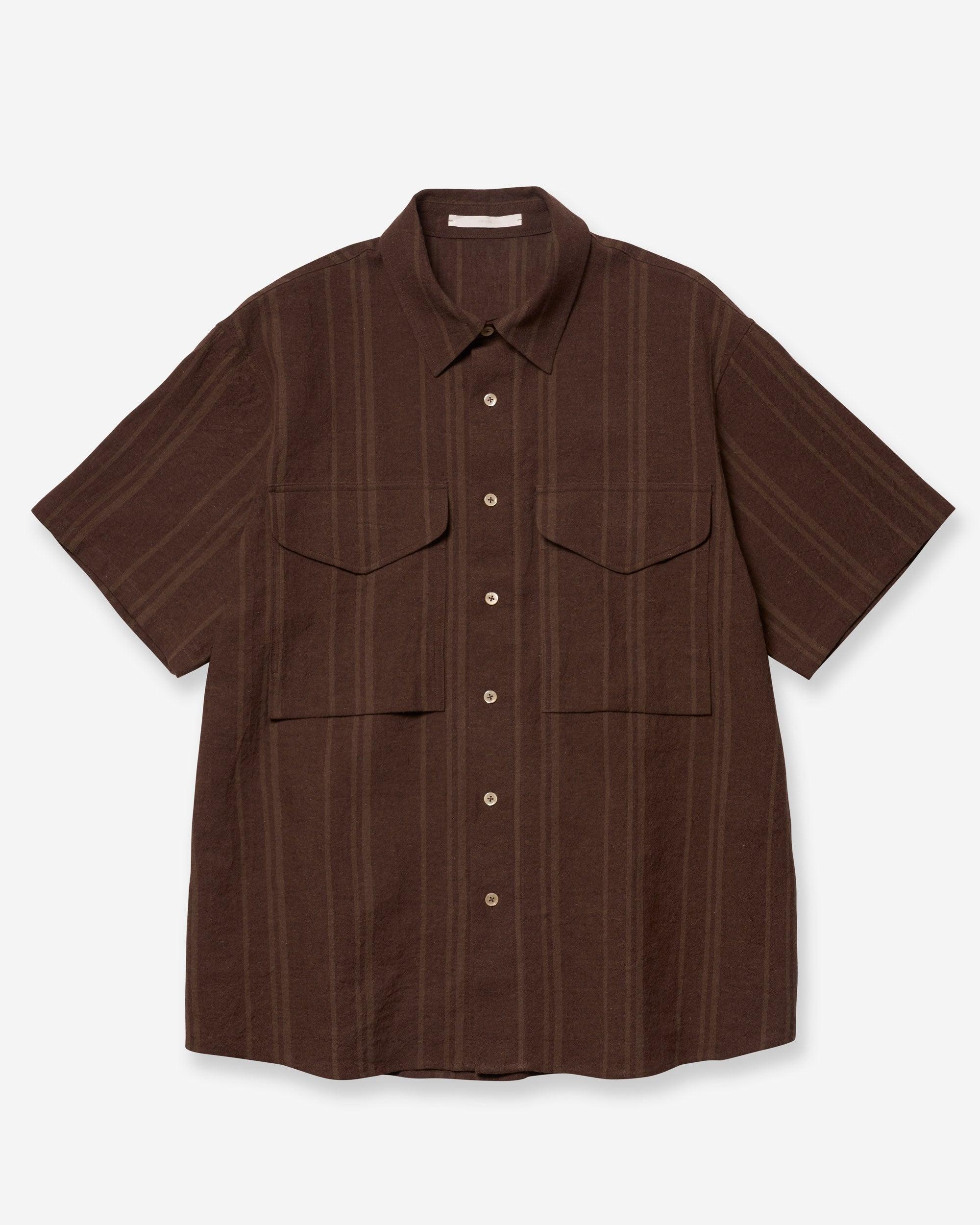 Linen Cotton Wayfarer S/S Shirt - Sepia Brown
