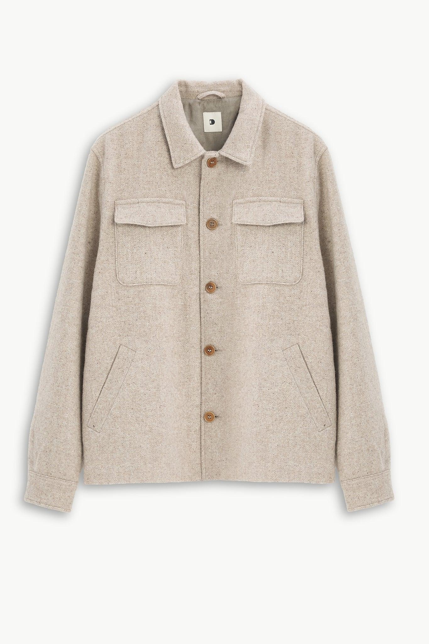 Jacket in a Recycled Italian Wool and Polyamide