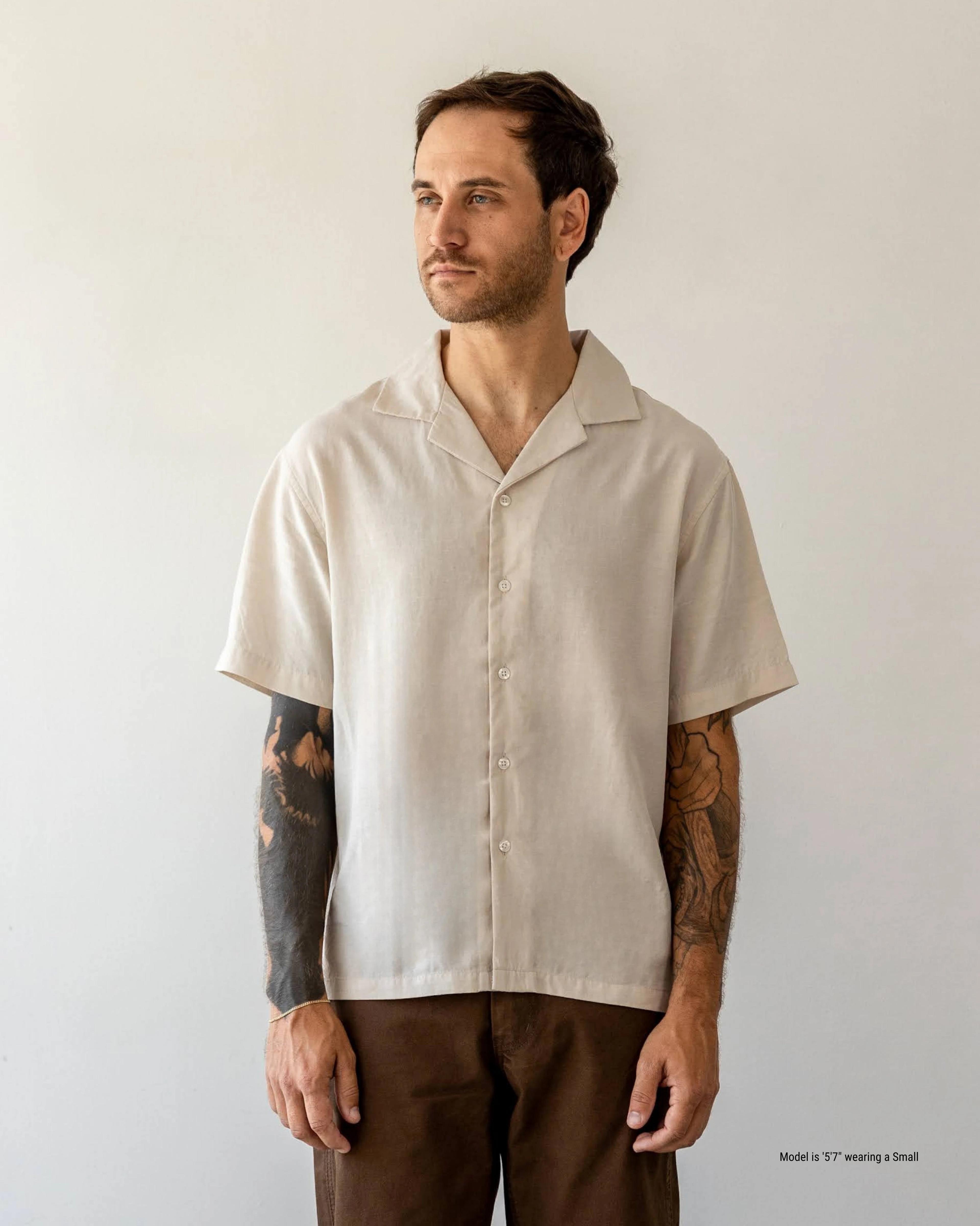 Tumbled Linen Camp Shirt