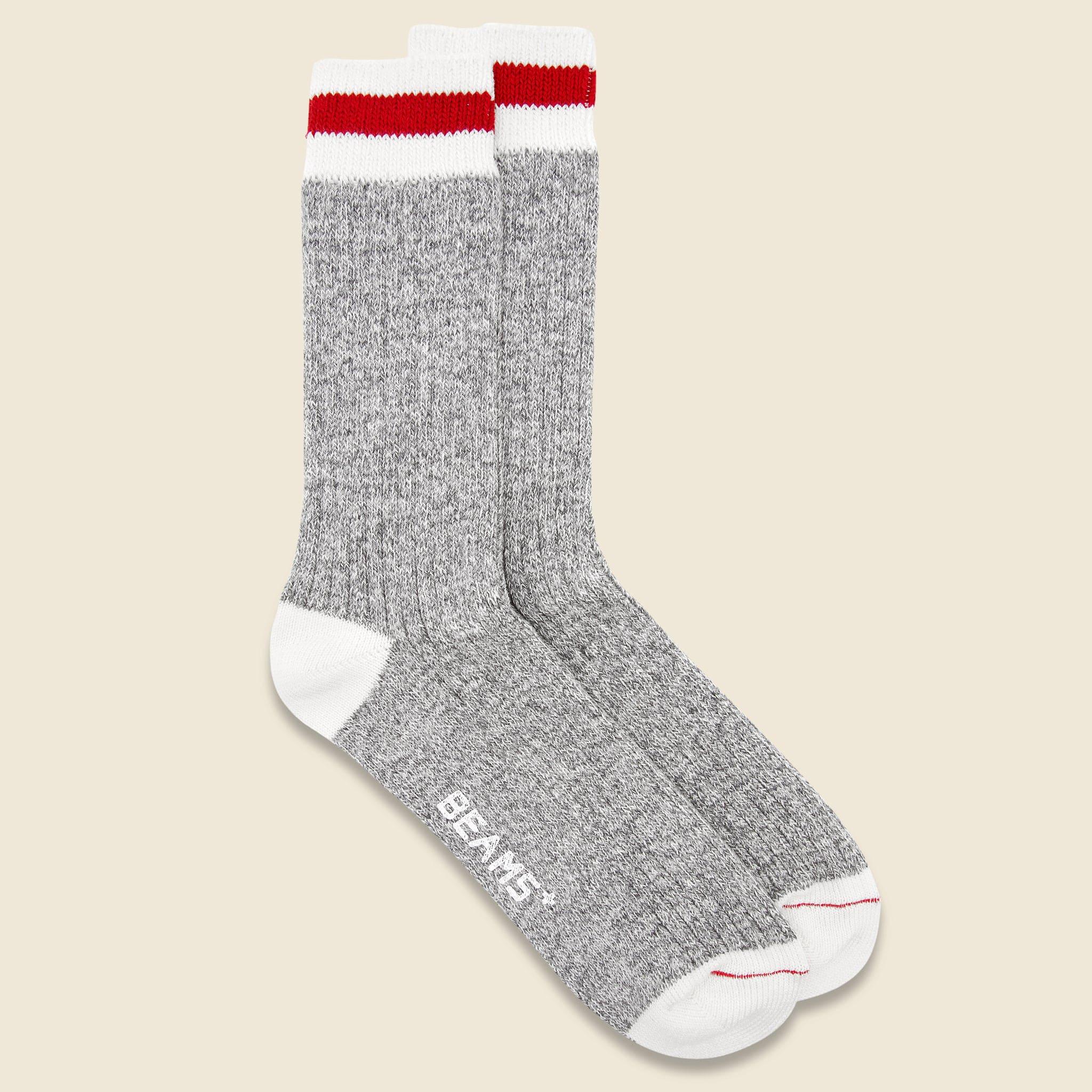 Two Pack Rag Socks - Grey