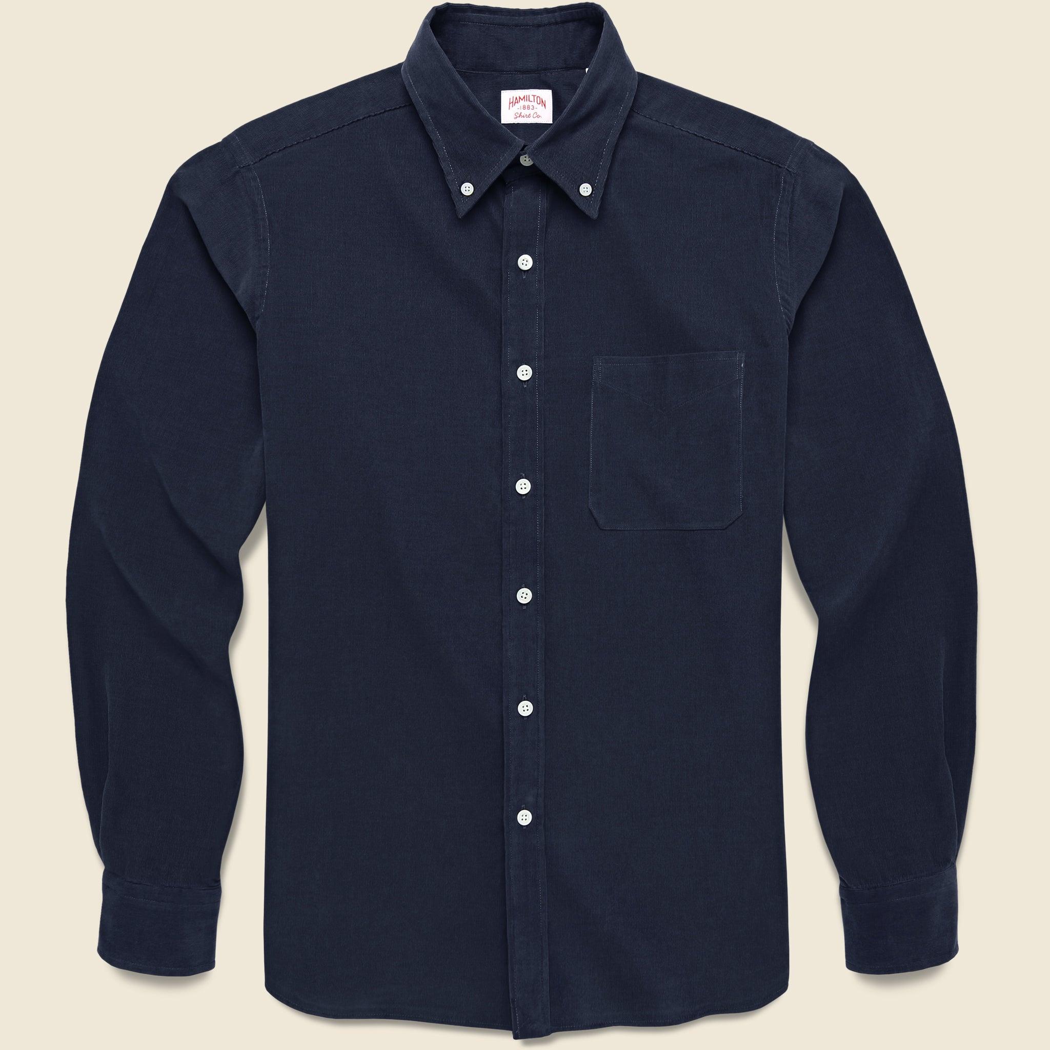 Micro Corduroy Shirt - Navy
