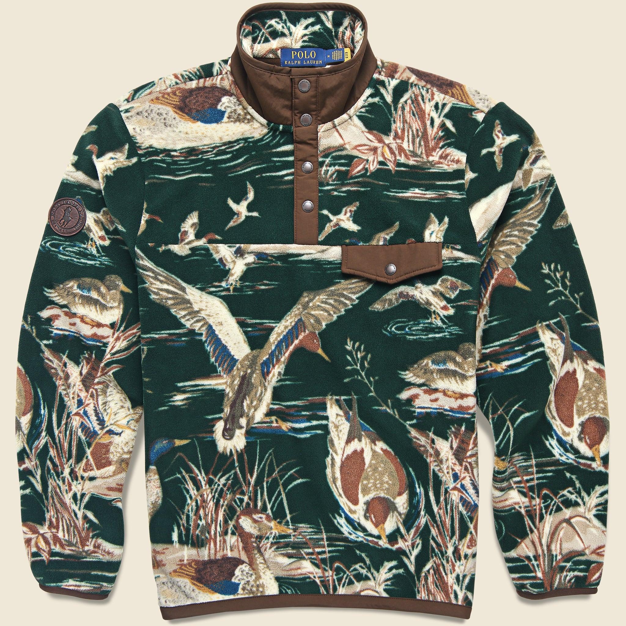 Duck Pond Snap-Mock Pullover - Green