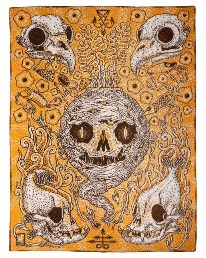 Indigofera x Björn Atldax Wool Blanket Root of All Evil 挪威高冷羊毛毯藝術家設計織圖 - 萬惡之根